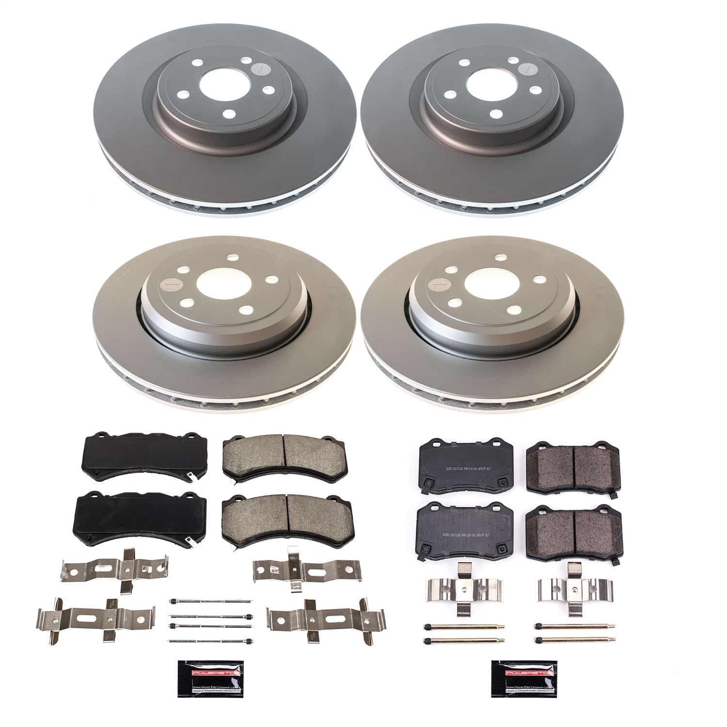 Power Stop - CRK5958 - Front and Rear - Disc Brake Pad and Rotor Kit image 1