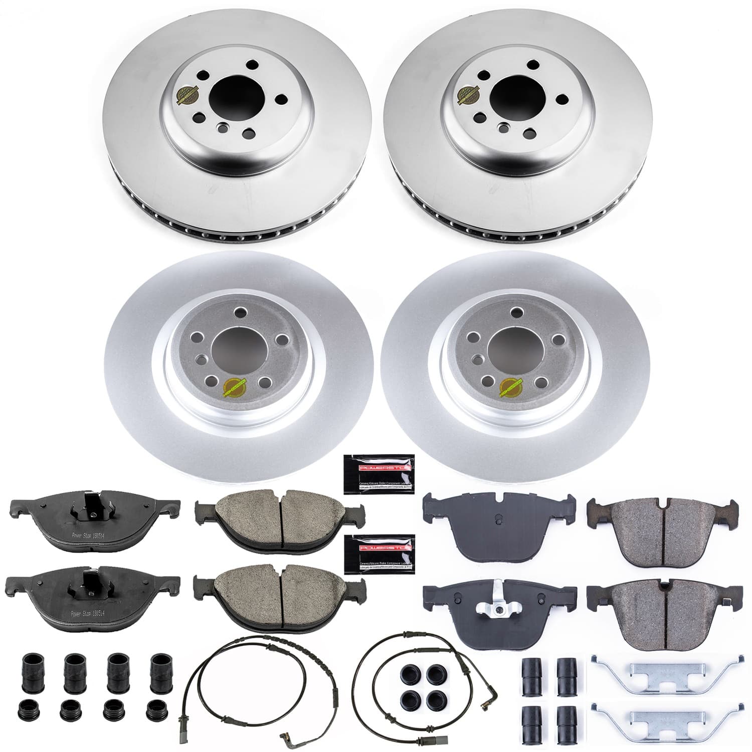 Power Stop - CRK6013 - Front and Rear - Disc Brake Pad and Rotor Kit image 1