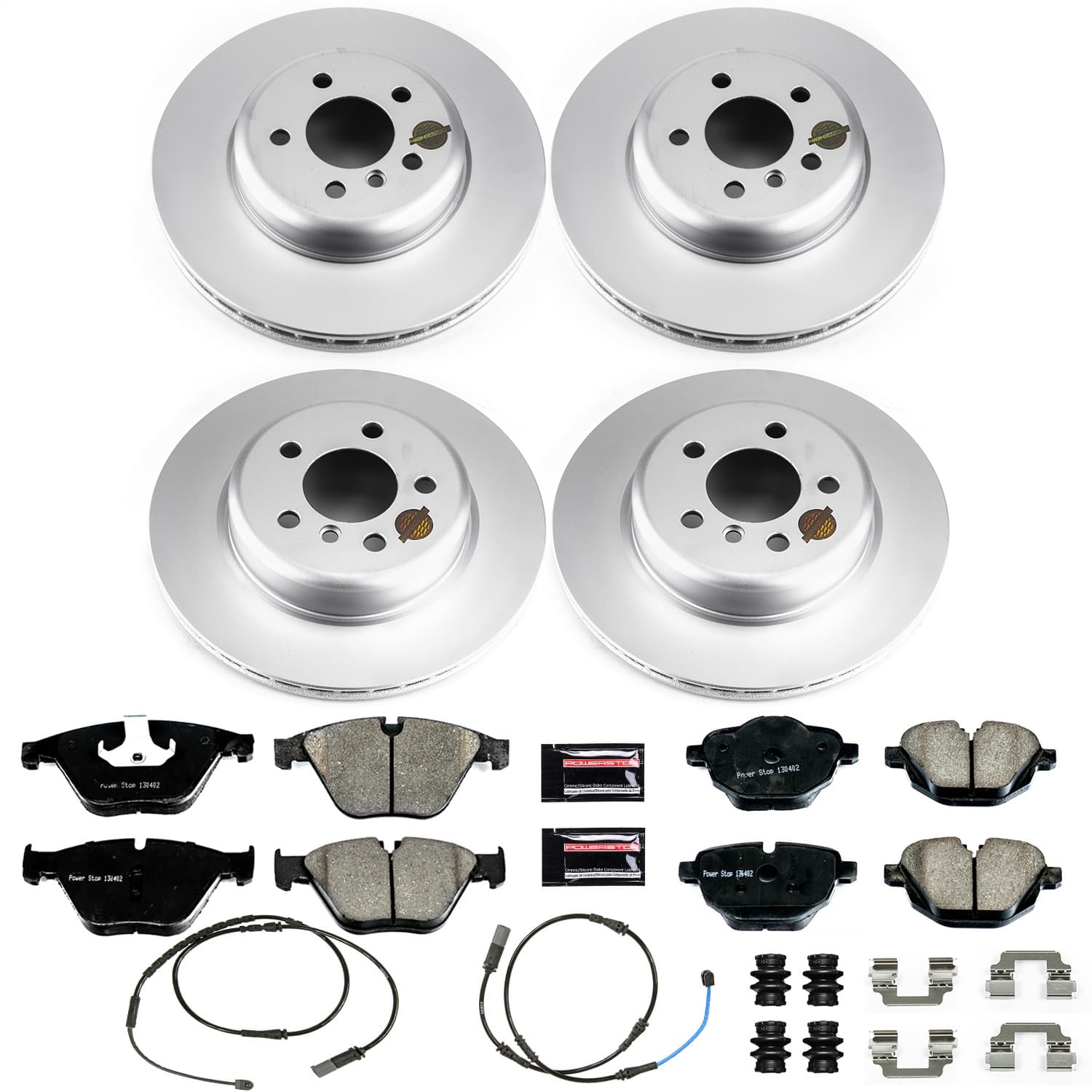 Power Stop - CRK6023 - Front and Rear - Disc Brake Pad and Rotor Kit image 1