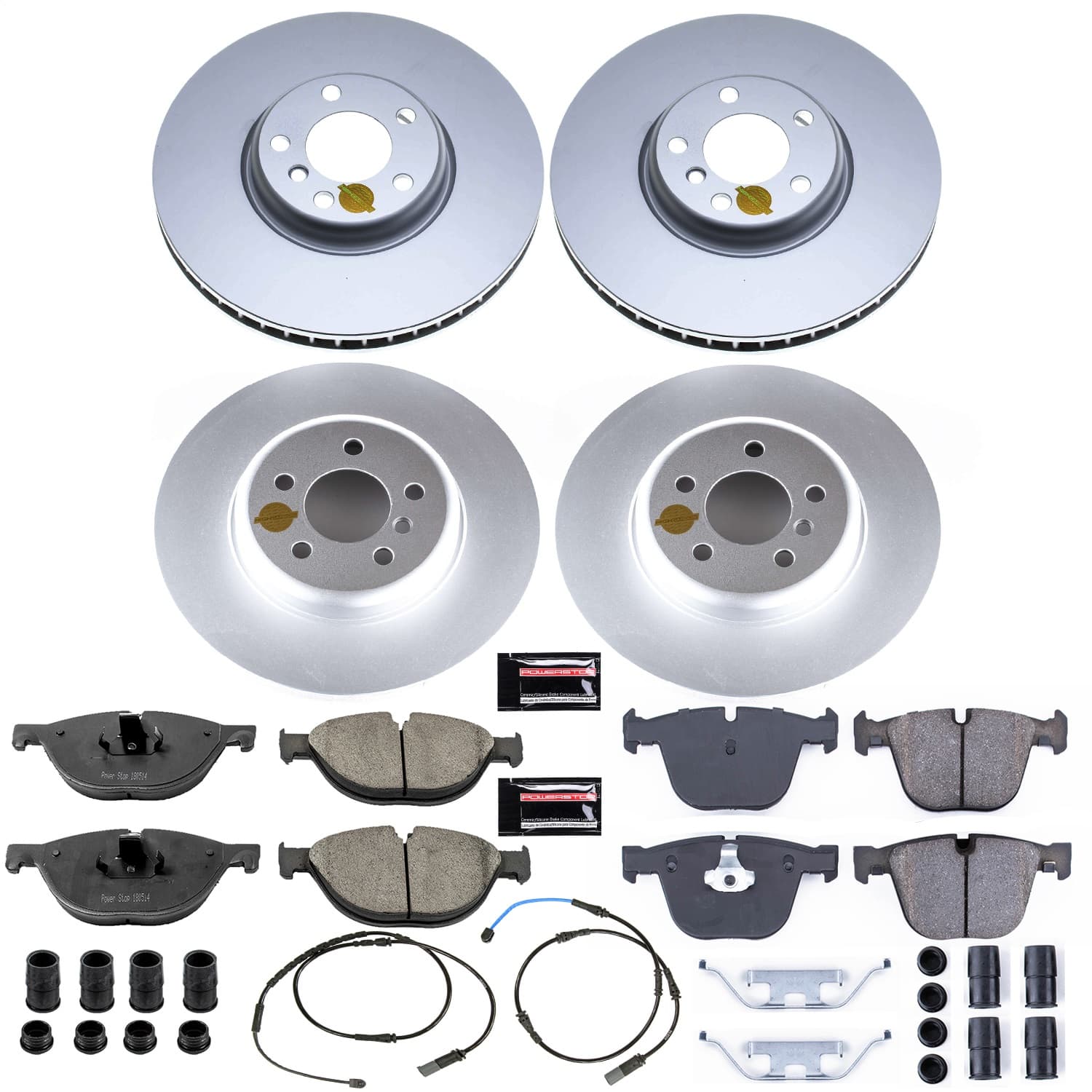 Power Stop - CRK6027 - Front and Rear - Disc Brake Pad and Rotor Kit image 1