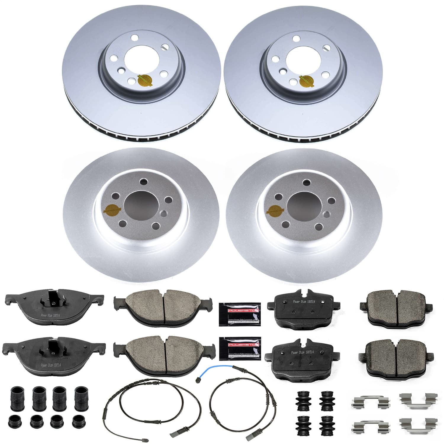 Power Stop - CRK6029 - Front and Rear - Disc Brake Pad and Rotor Kit image 1