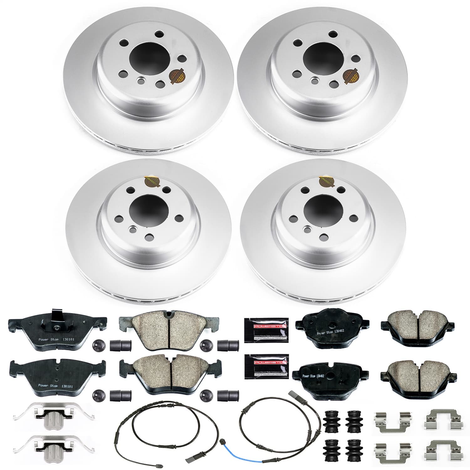 Power Stop - CRK6033 - Front and Rear - Disc Brake Pad and Rotor Kit image 1