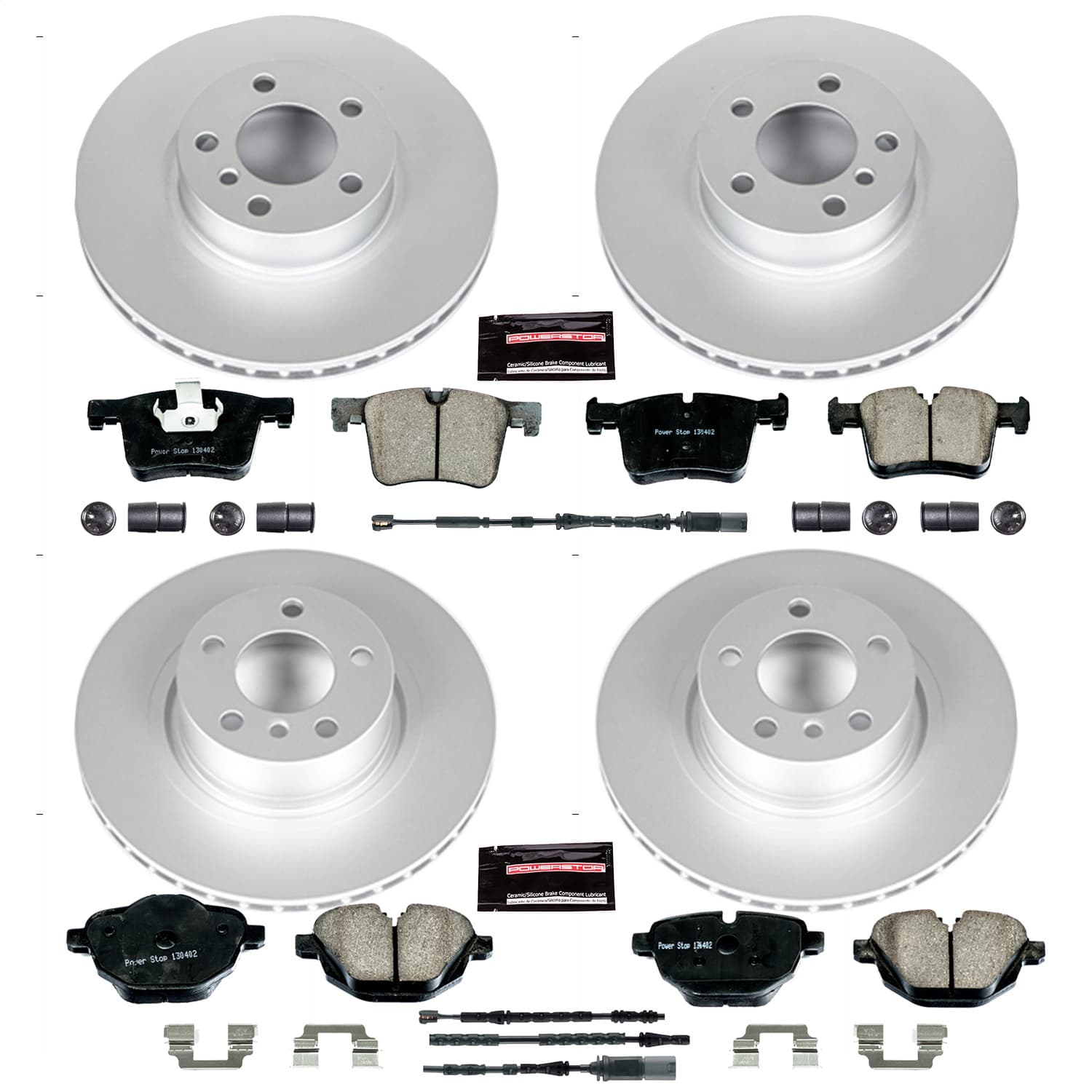 Power Stop - CRK6039 - Front and Rear - Disc Brake Pad and Rotor Kit image 1