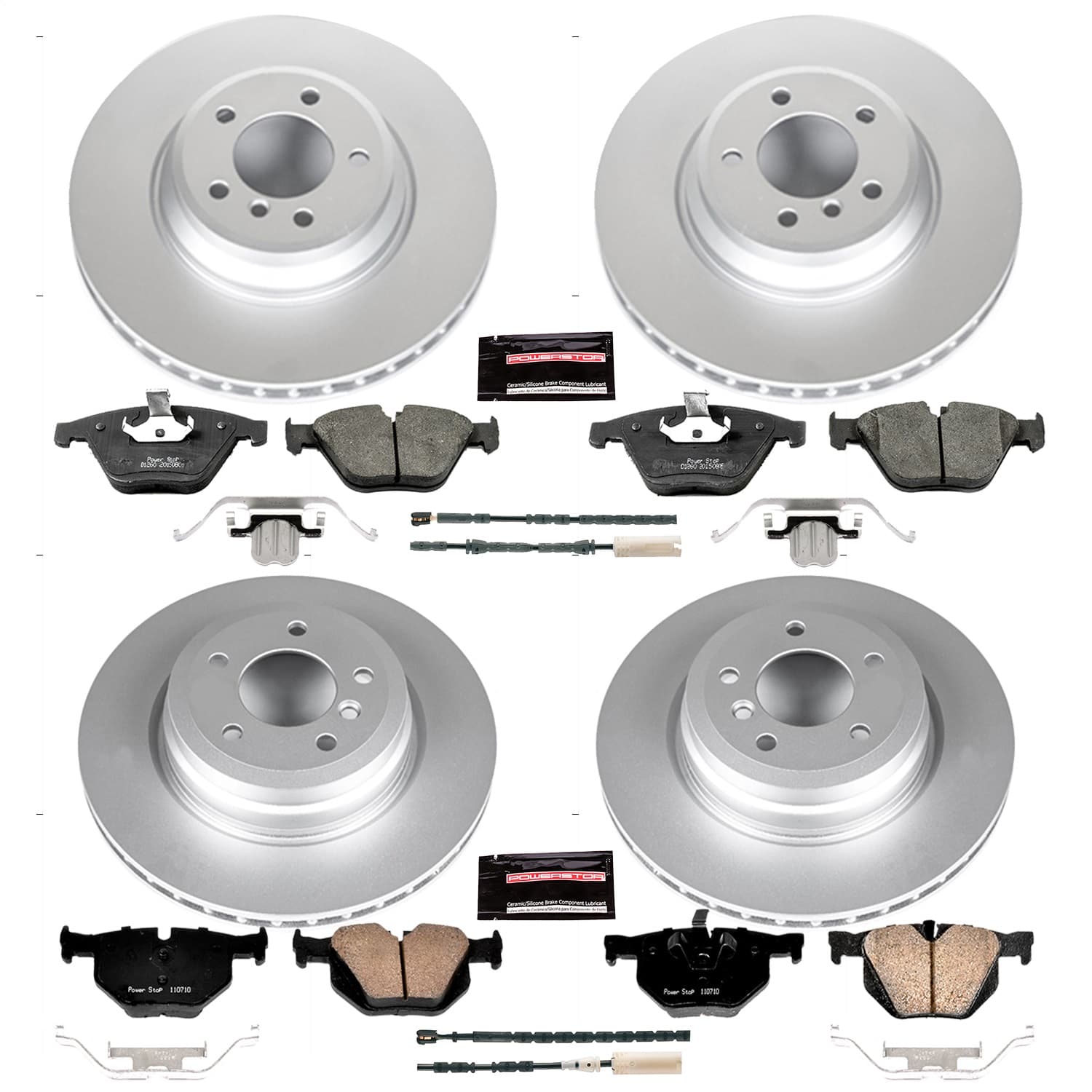 Power Stop - CRK6059 - Front and Rear - Disc Brake Pad and Rotor Kit image 1