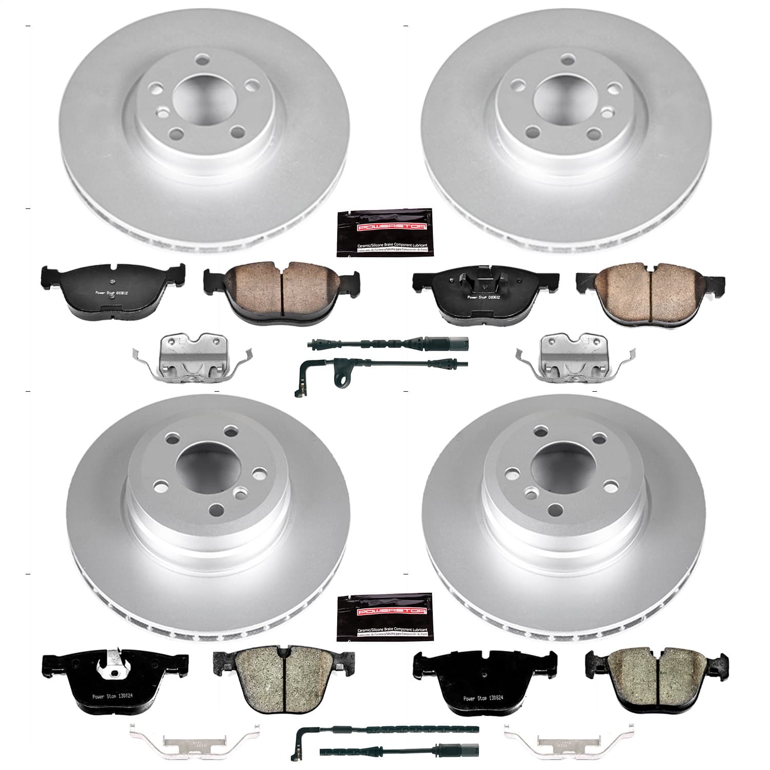 Power Stop - CRK6060 - Front and Rear - Disc Brake Pad and Rotor Kit image 1