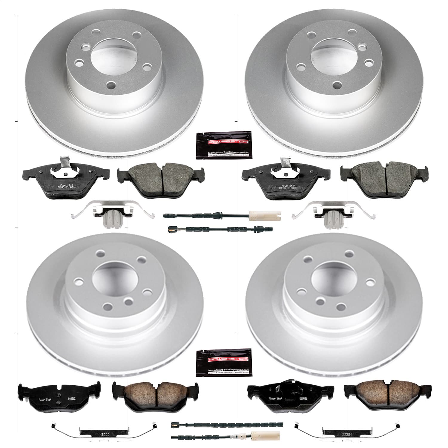 Power Stop - CRK6072 - Front and Rear - Disc Brake Pad and Rotor Kit image 1
