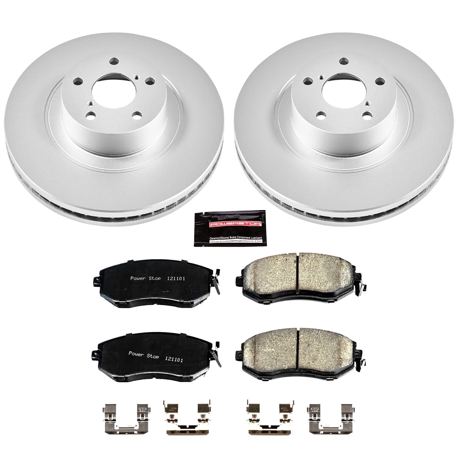 Power Stop - CRK6082 - Front - Disc Brake Pad and Rotor Kit image 1