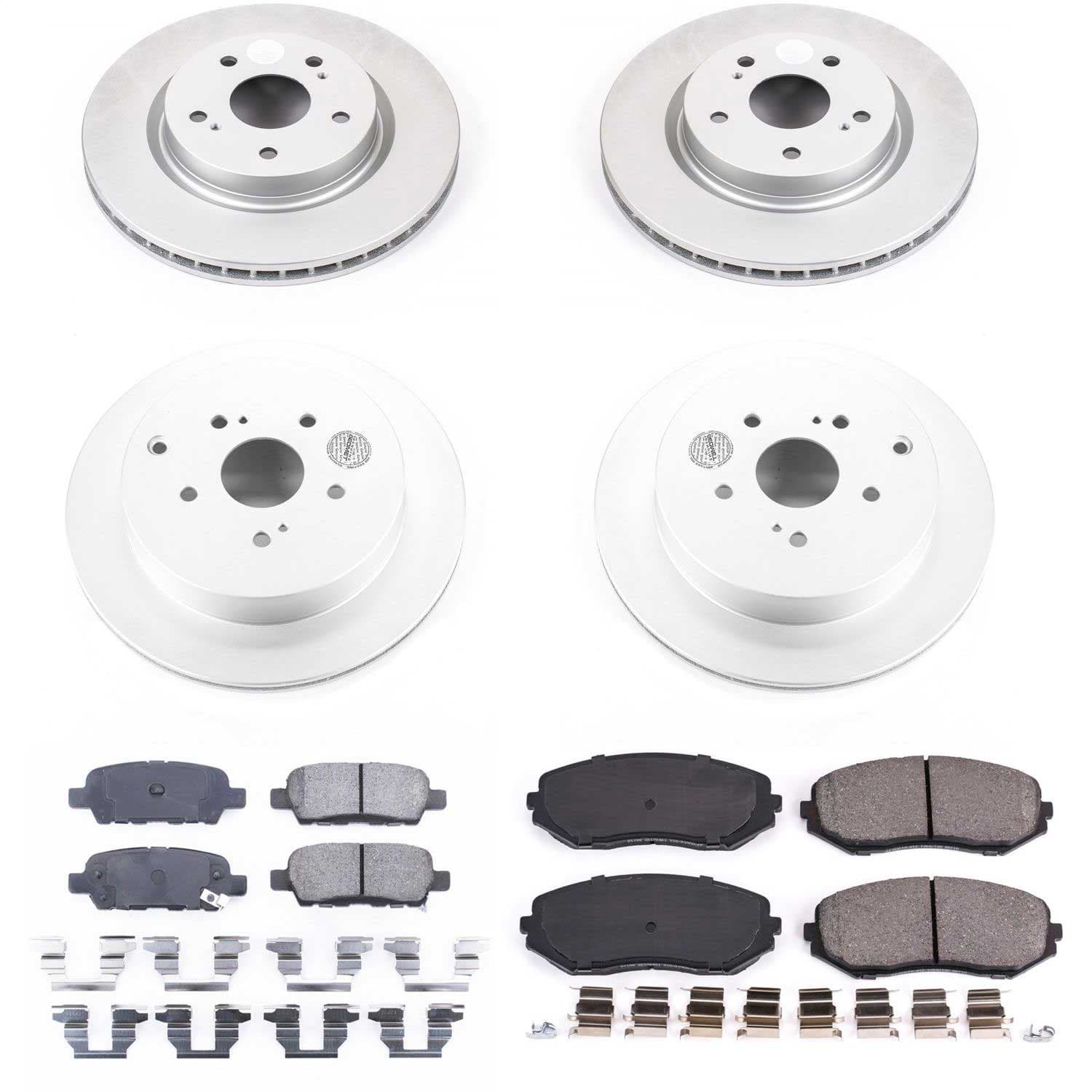 Power Stop - CRK6090 - Front and Rear - Disc Brake Pad and Rotor Kit image 1