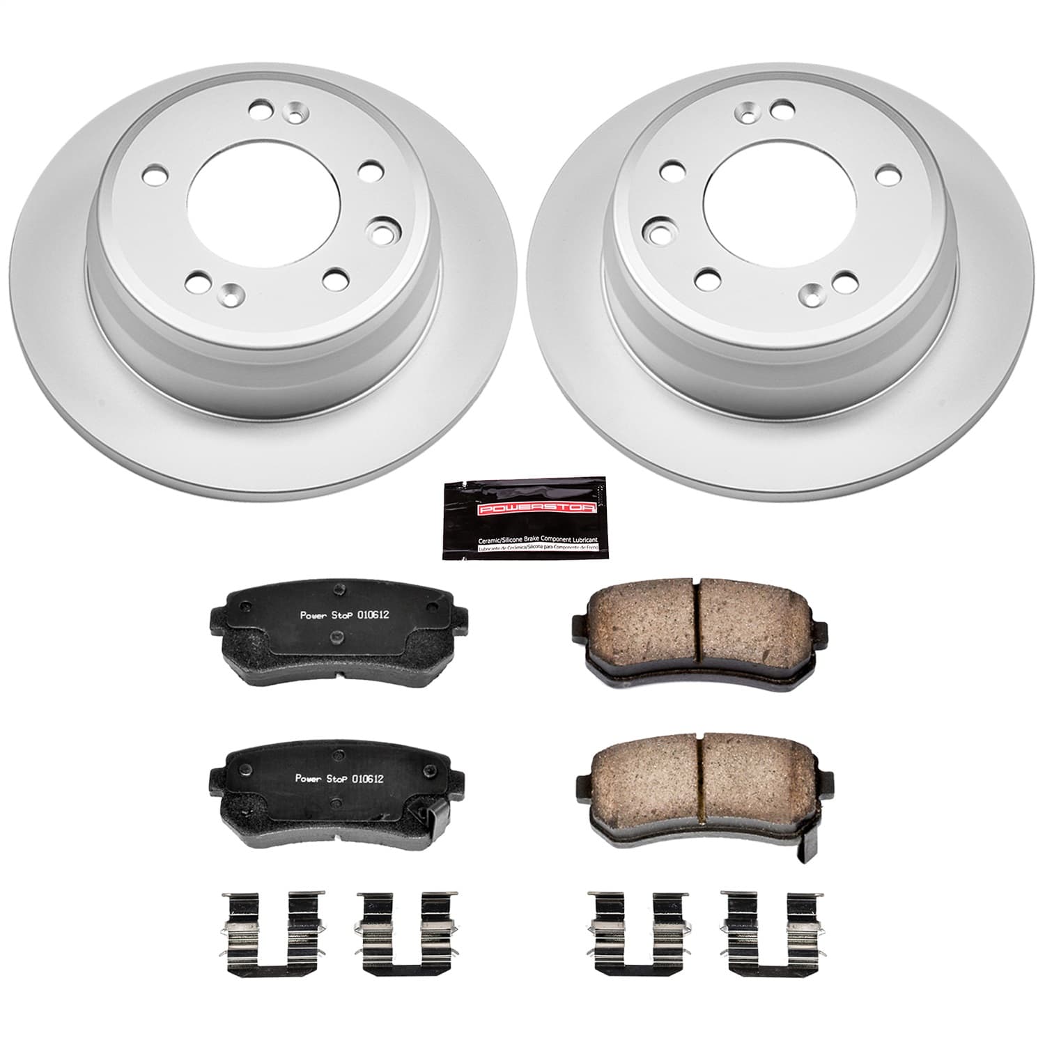 Power Stop - CRK6093 - Rear - Disc Brake Pad and Rotor Kit image 1