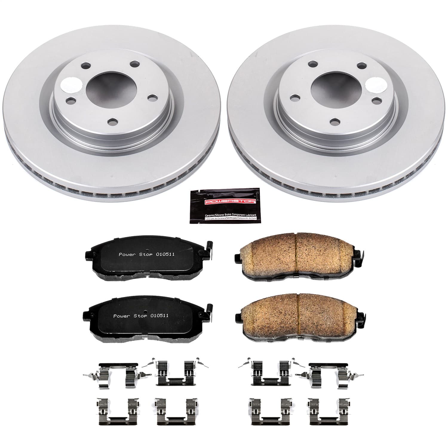 Power Stop - CRK6094 - Front - Disc Brake Pad and Rotor Kit image 1