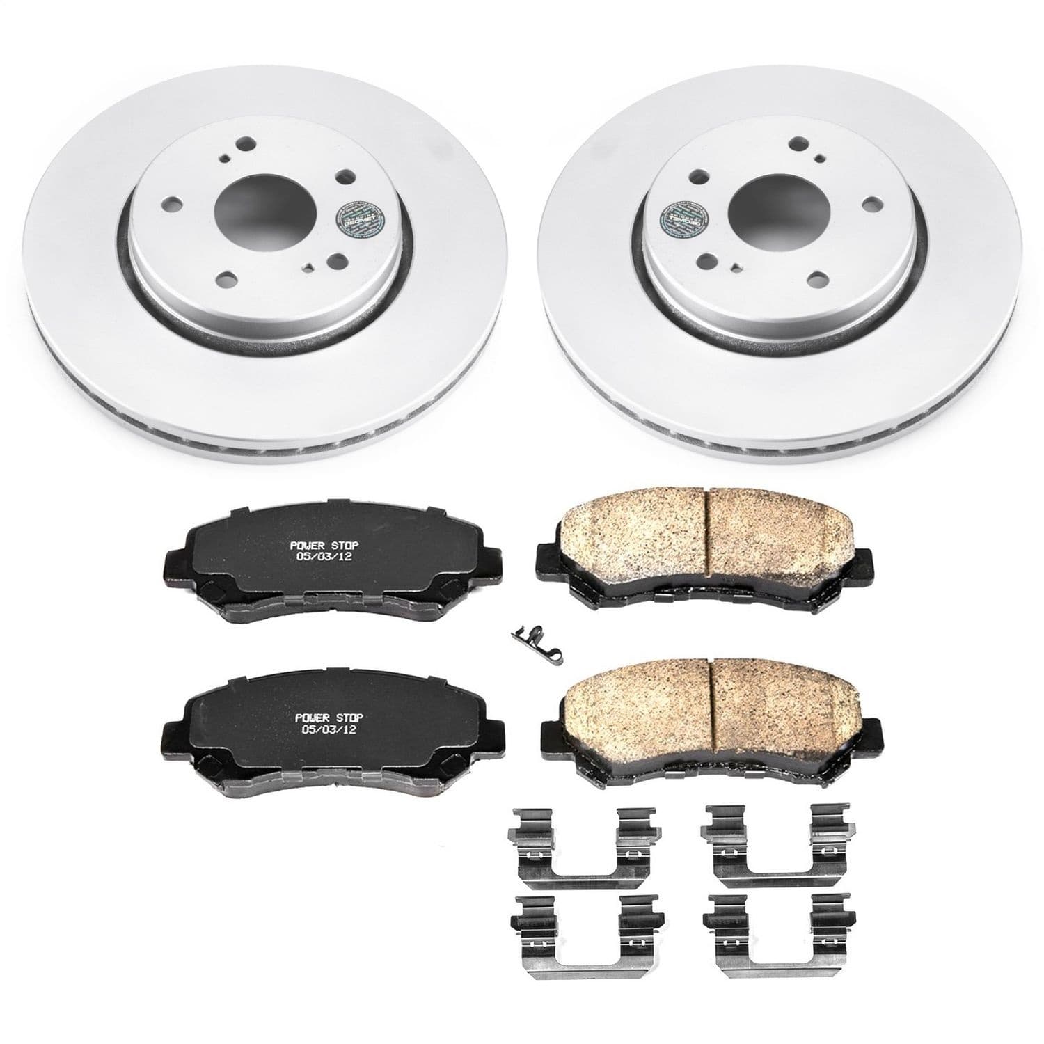Power Stop - CRK6102 - Front - Disc Brake Pad and Rotor Kit image 1