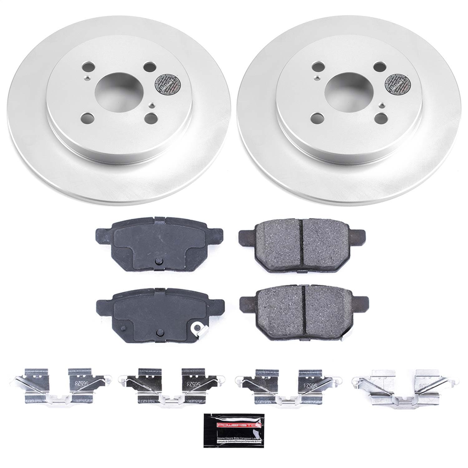 Power Stop - CRK6106 - Rear - Disc Brake Pad and Rotor Kit image 1