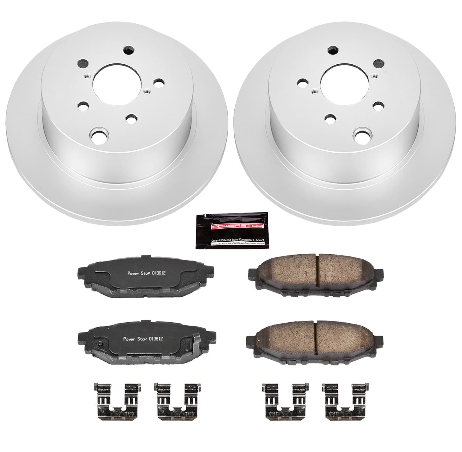 Power Stop - CRK6107 - Rear - Disc Brake Pad and Rotor Kit image 1