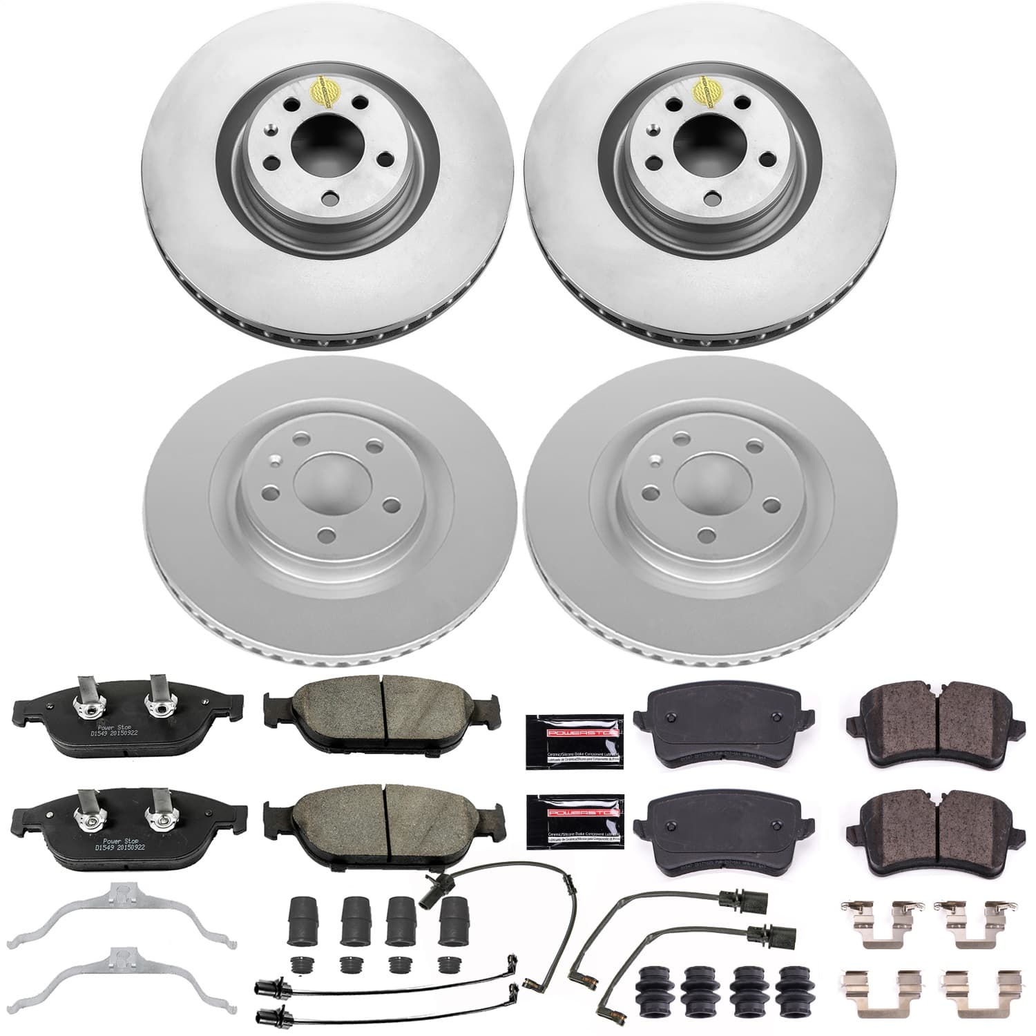 Power Stop - CRK6132 - Front and Rear - Disc Brake Pad and Rotor Kit image 1