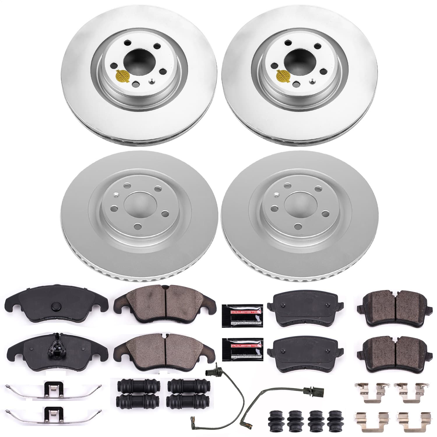 Power Stop - CRK6141 - Front and Rear - Disc Brake Pad and Rotor Kit image 1