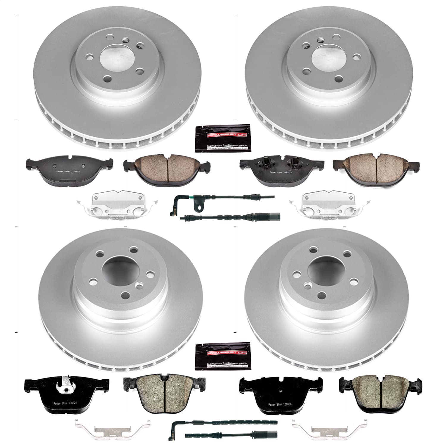 Power Stop - CRK6145 - Front and Rear - Disc Brake Pad and Rotor Kit image 1