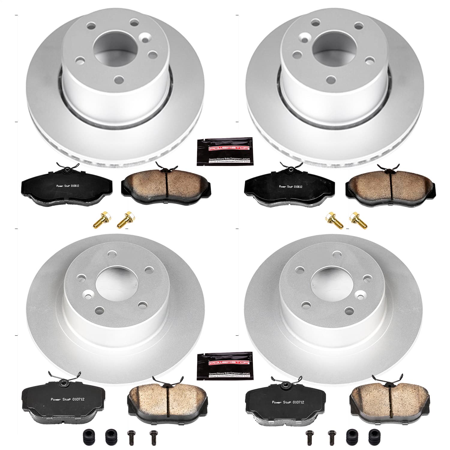 Power Stop - CRK6153 - Front and Rear - Disc Brake Pad and Rotor Kit image 1