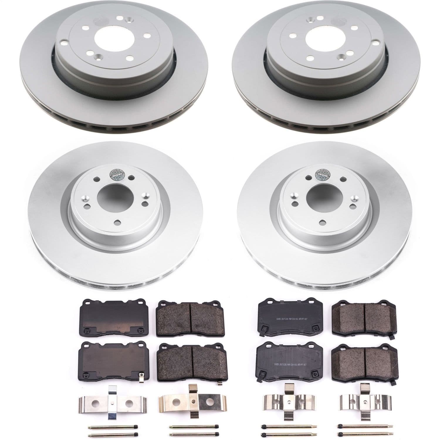 Power Stop - CRK6167 - Front and Rear - Disc Brake Pad and Rotor Kit image 1