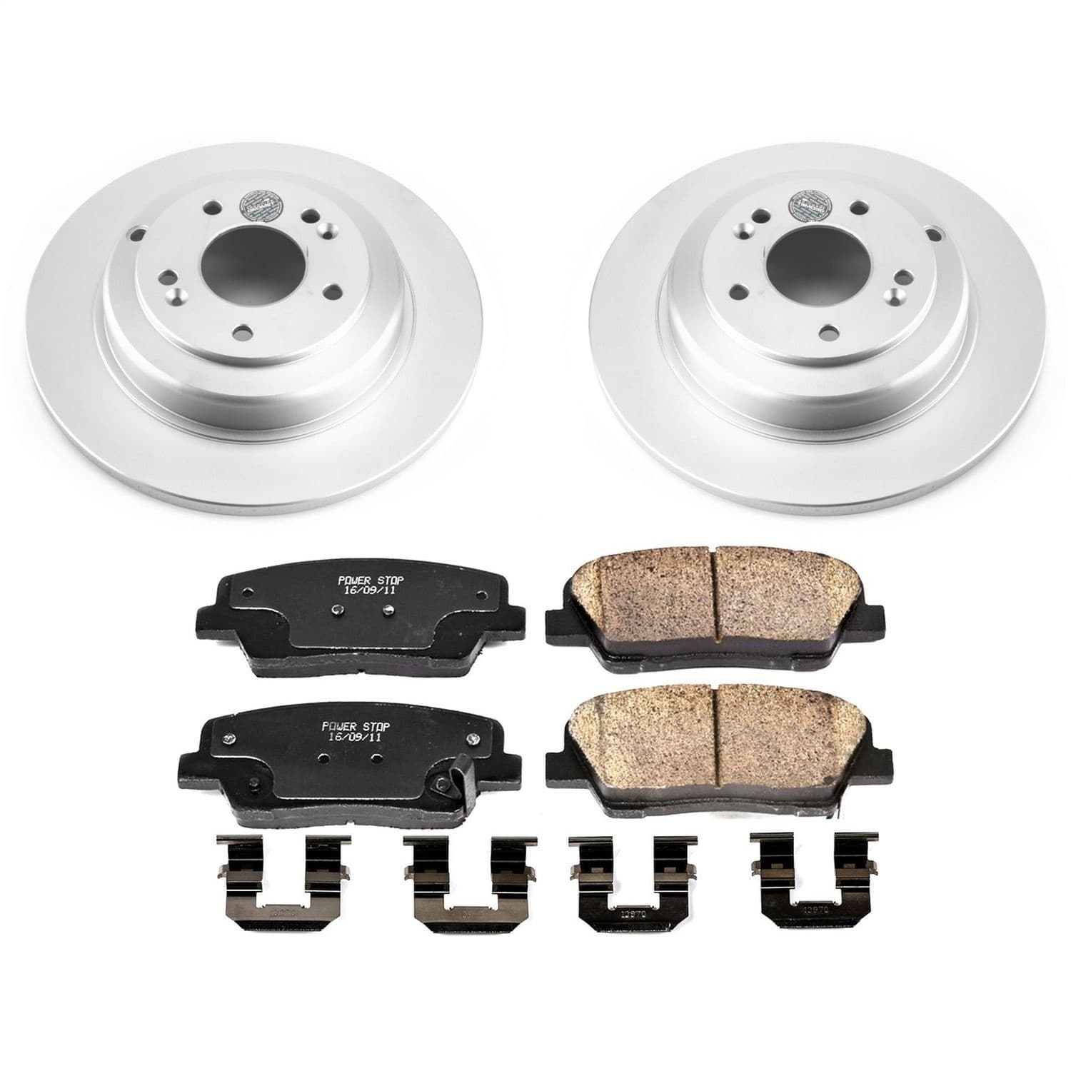 Power Stop - CRK6168 - Rear - Disc Brake Pad and Rotor Kit image 1