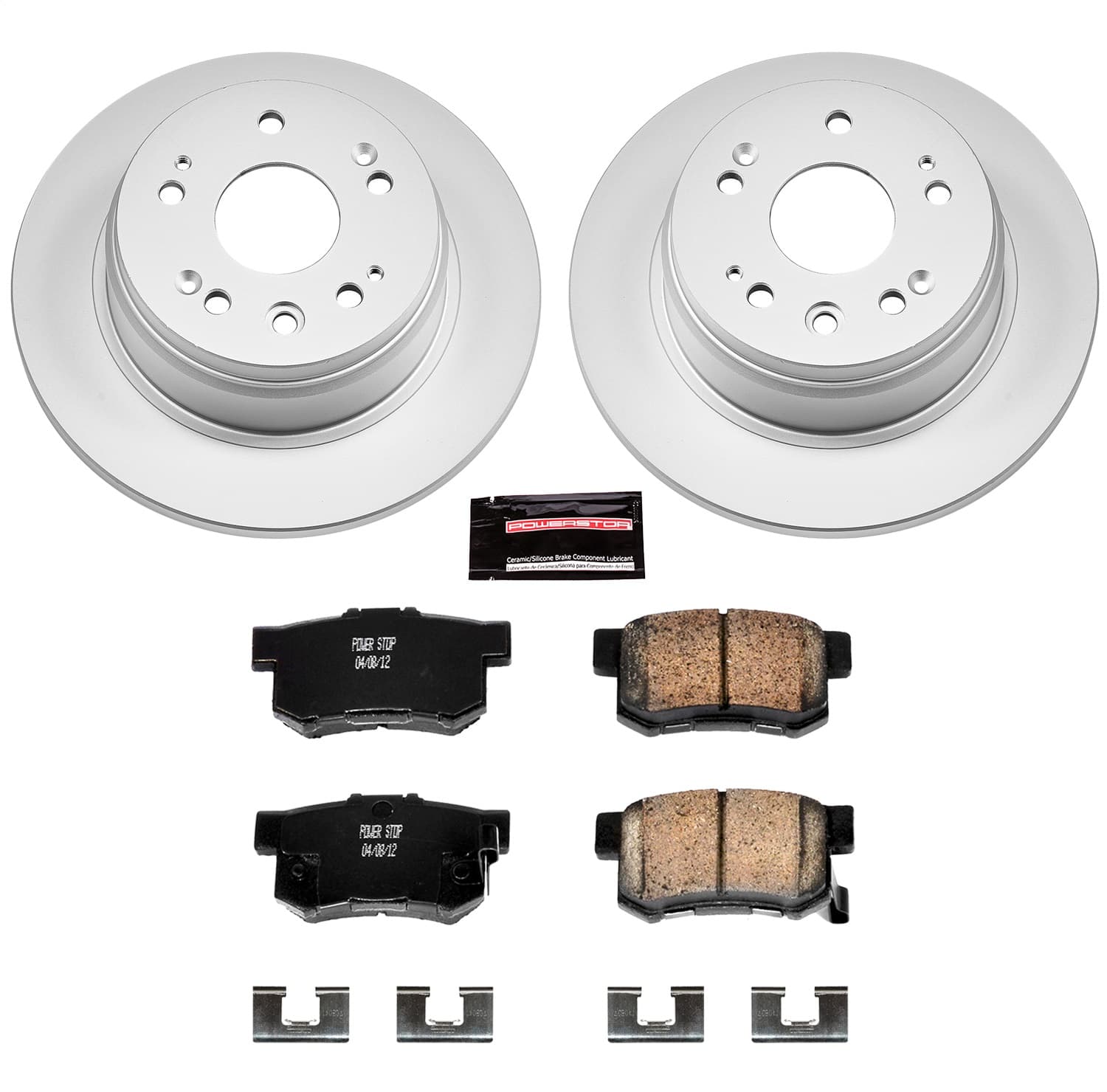 Power Stop - CRK6172 - Rear - Disc Brake Pad and Rotor Kit image 1