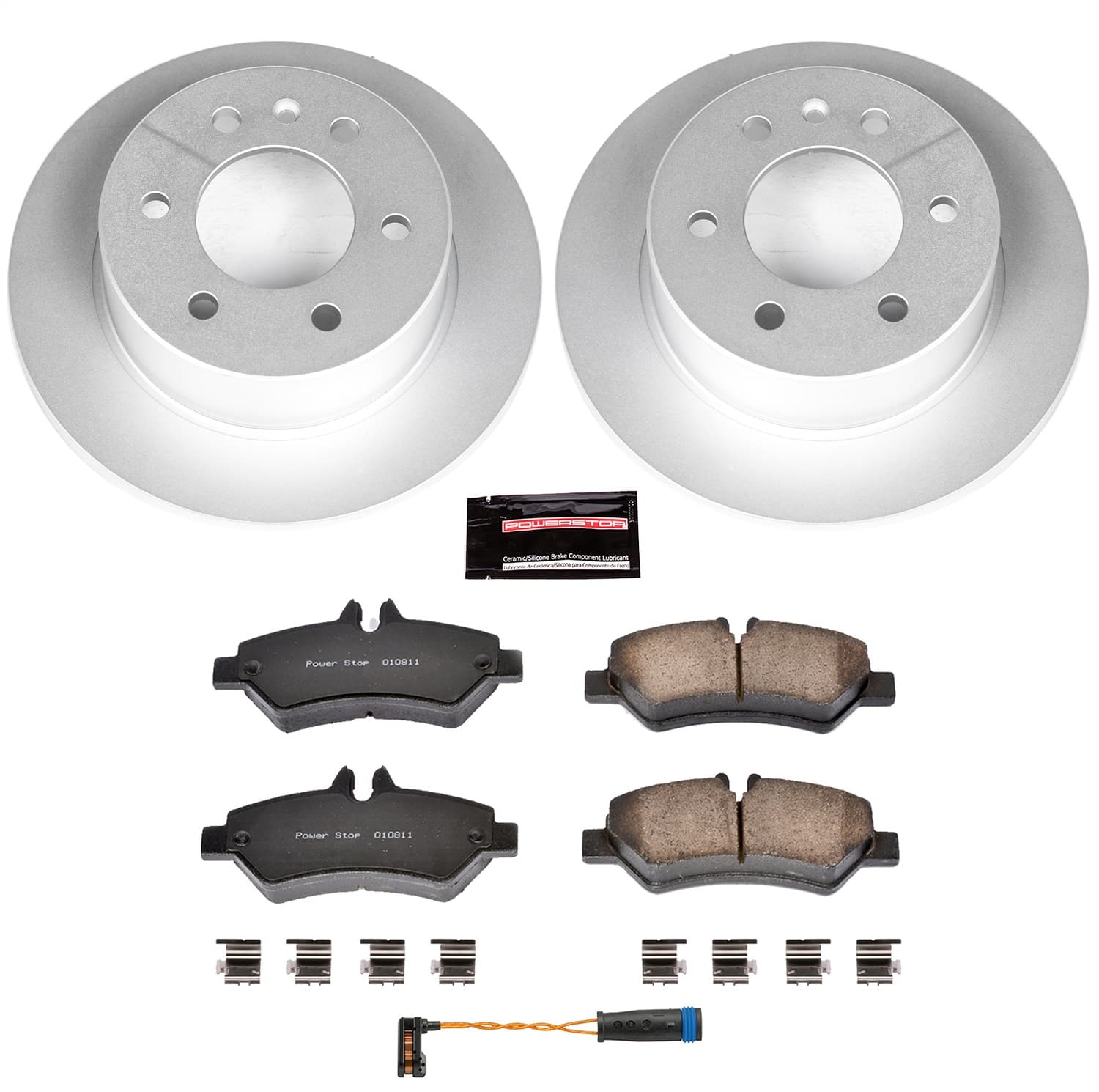 Power Stop - CRK6198 - Rear - Disc Brake Pad and Rotor Kit image 1