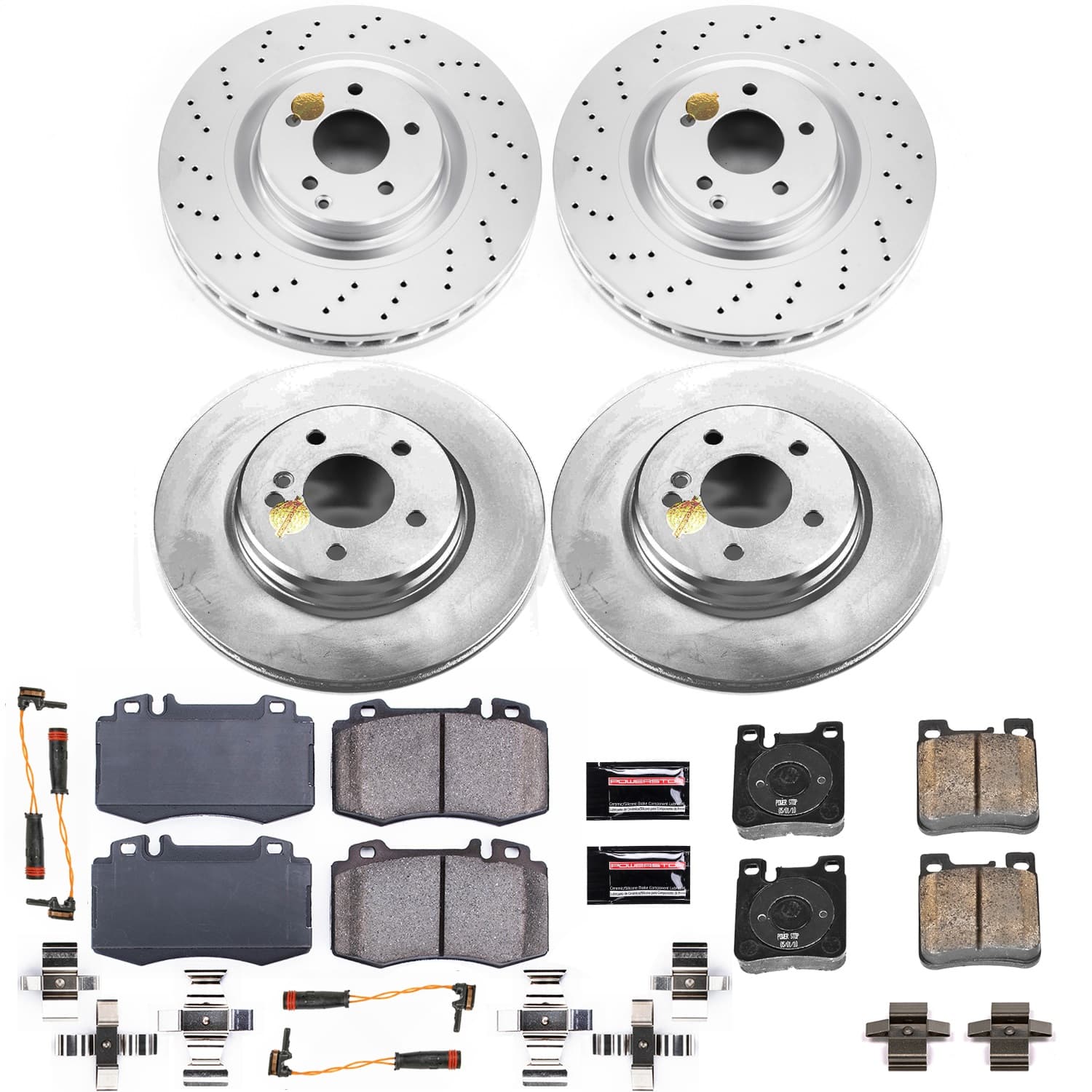 Power Stop - CRK6204 - Front and Rear - Disc Brake Pad and Rotor Kit image 1
