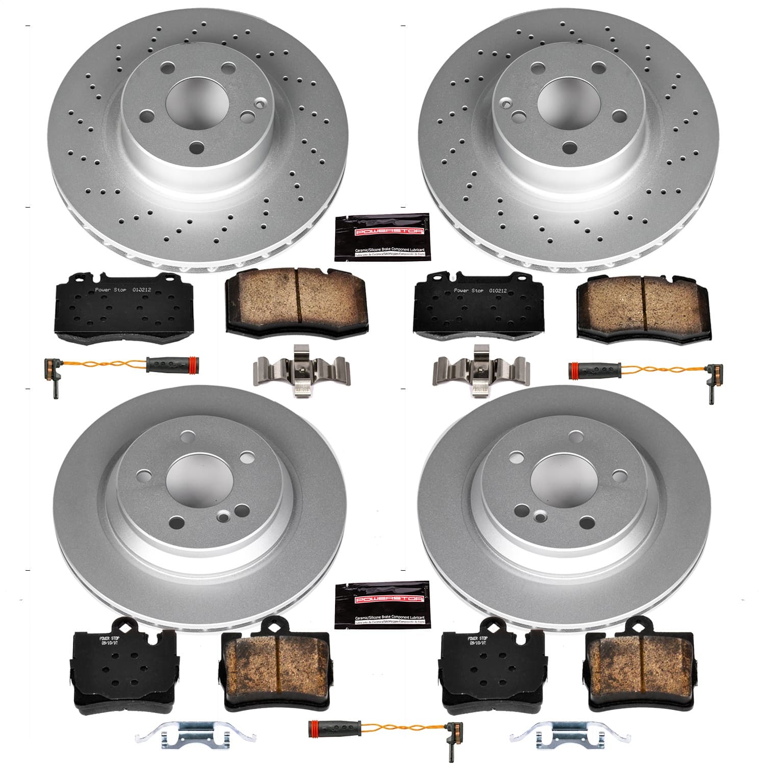 Power Stop - CRK6211 - Front and Rear - Disc Brake Pad and Rotor Kit image 1