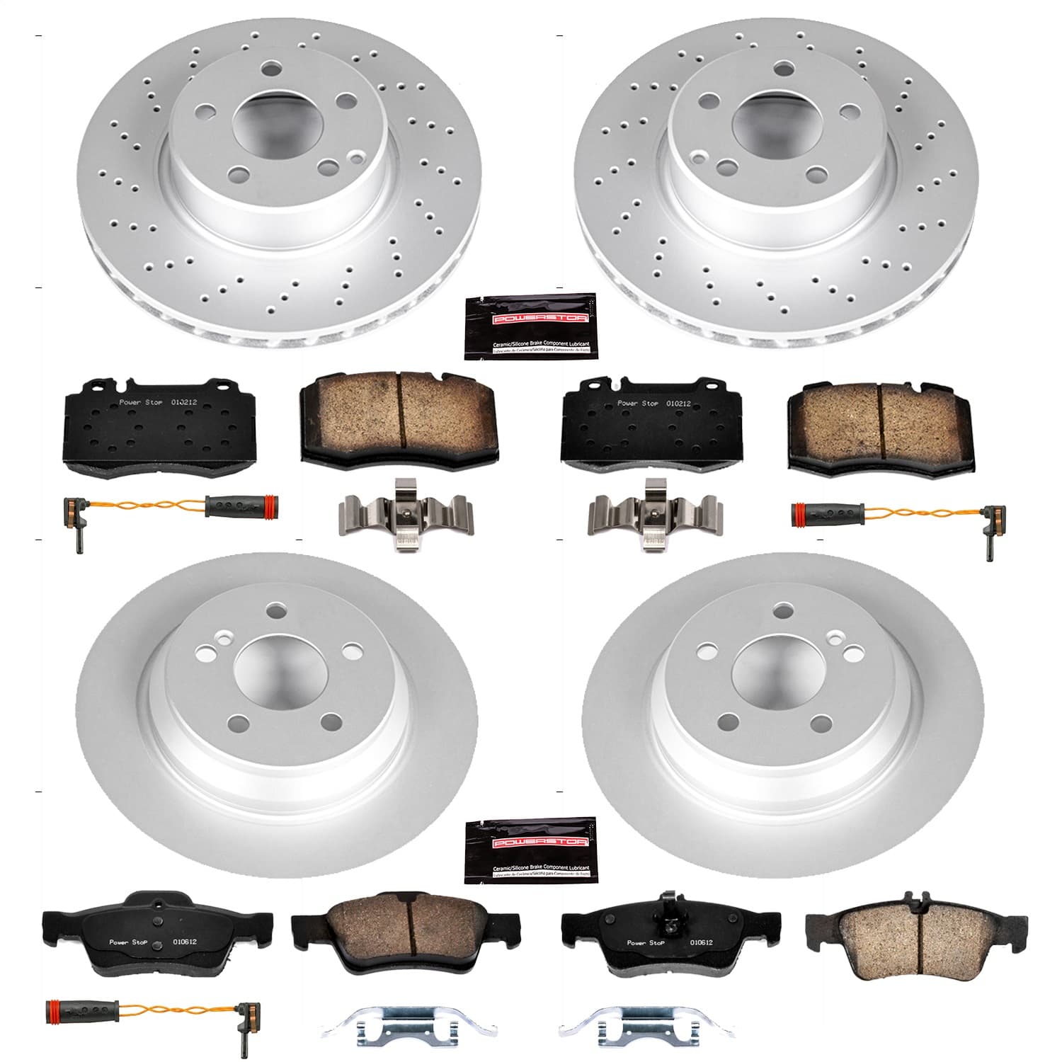 Power Stop - CRK6229 - Front and Rear - Disc Brake Pad and Rotor Kit image 1