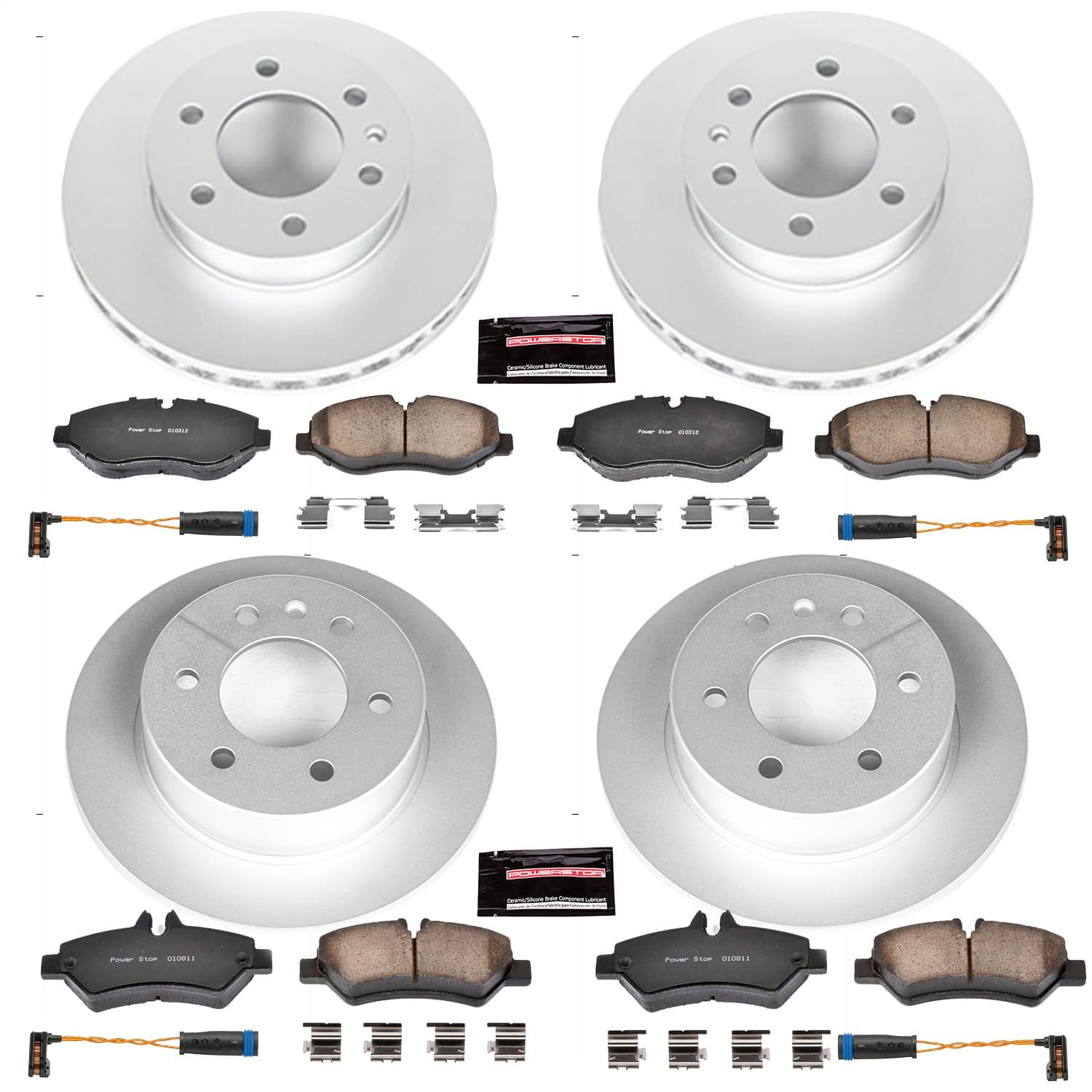 Power Stop - CRK6235 - Front and Rear - Disc Brake Pad and Rotor Kit image 1