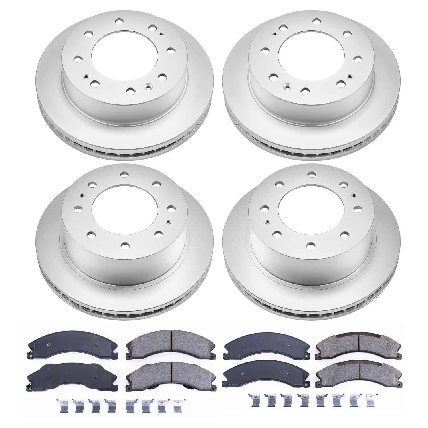 Power Stop - CRK6259 - Front and Rear - Disc Brake Pad and Rotor Kit image 1