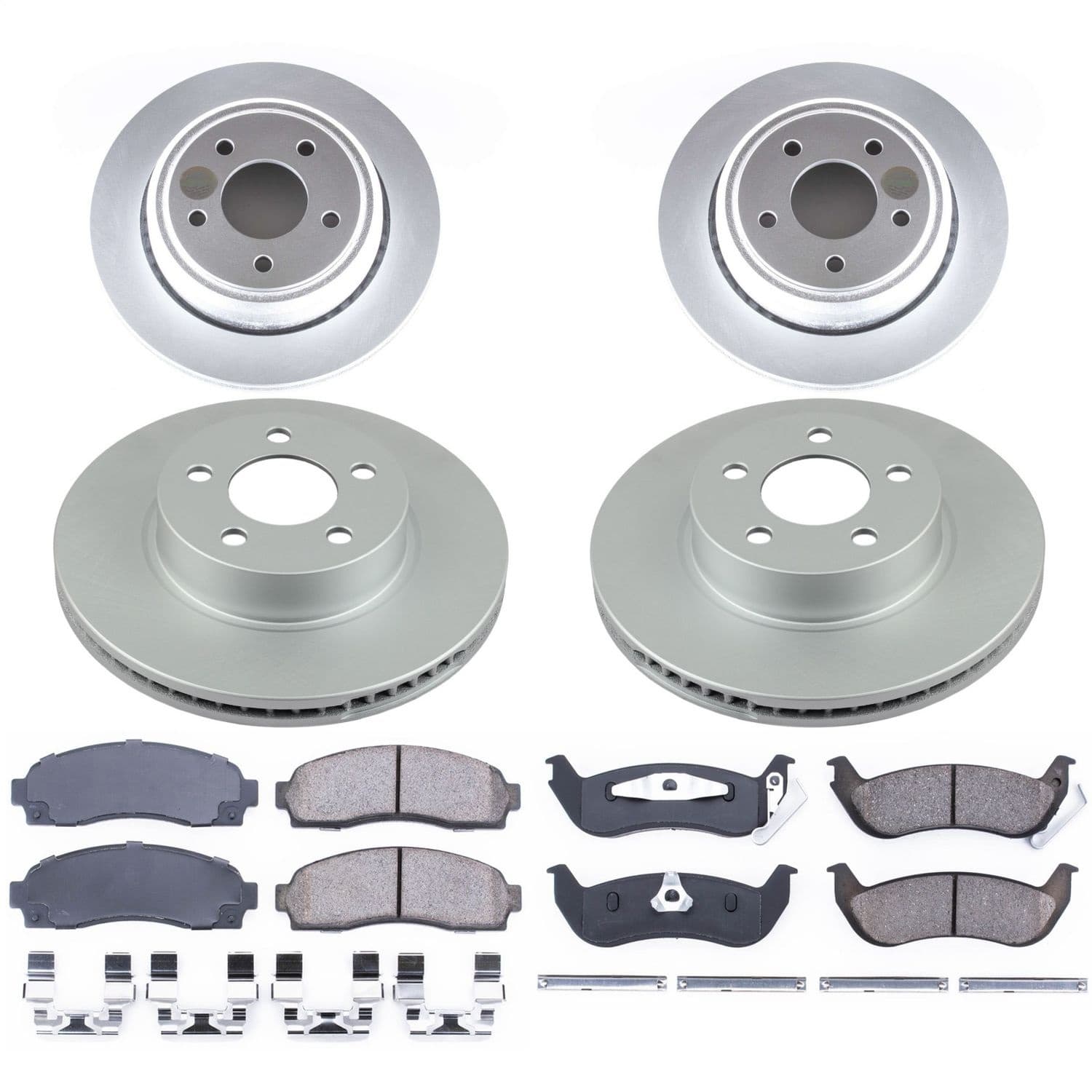 Power Stop - CRK6273 - Front and Rear - Disc Brake Pad and Rotor Kit image 1