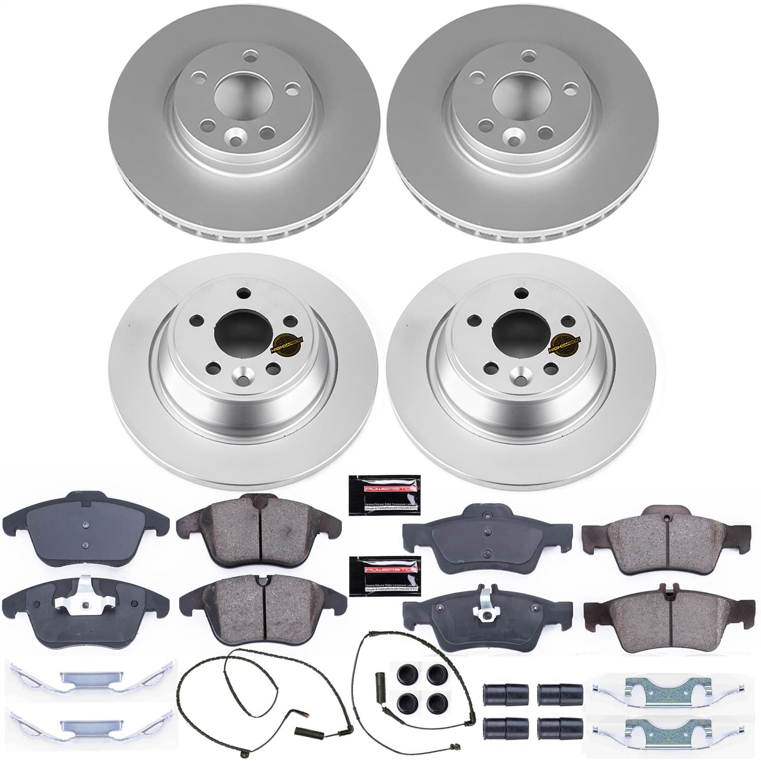 Power Stop - CRK6276 - Front and Rear - Disc Brake Pad and Rotor Kit image 1