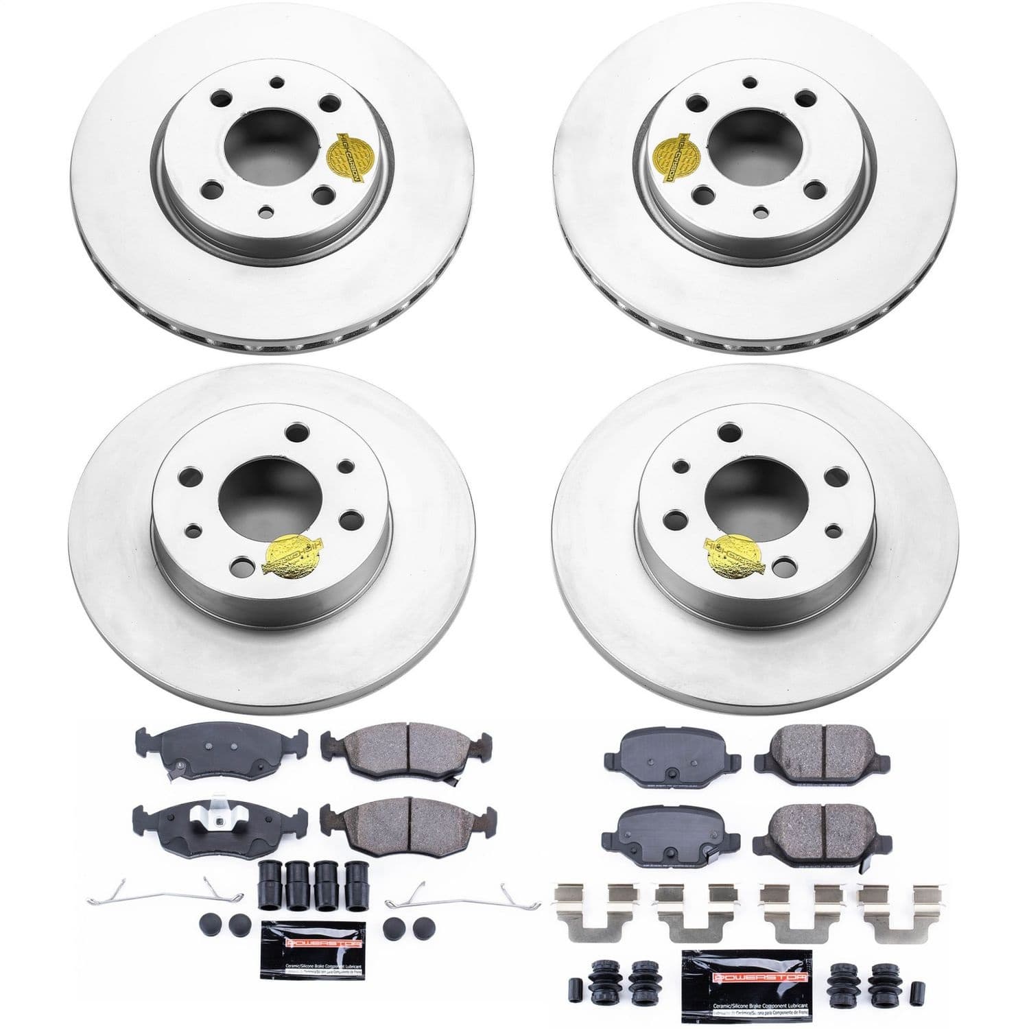 Power Stop - CRK6291 - Front and Rear - Disc Brake Pad and Rotor Kit image 1