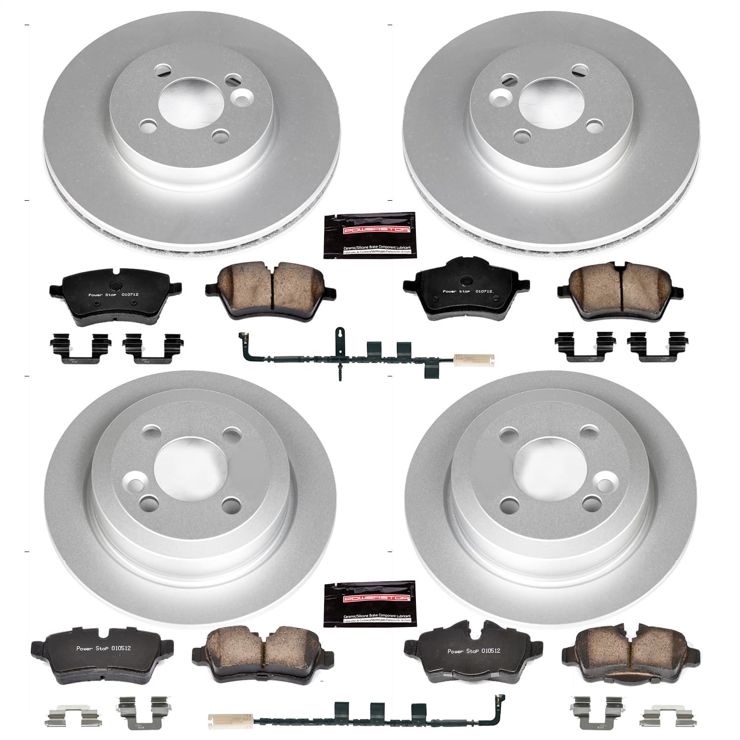 Power Stop - CRK6301 - Front and Rear - Disc Brake Pad and Rotor Kit image 1