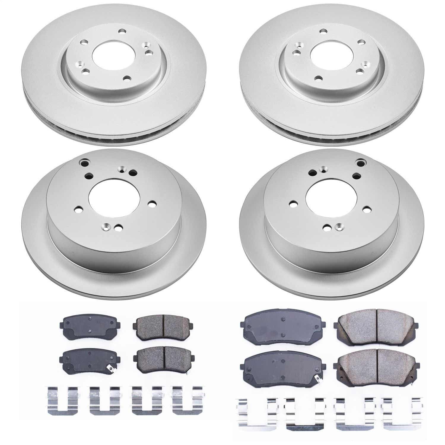 Power Stop - CRK6307 - Front and Rear - Disc Brake Pad and Rotor Kit image 1
