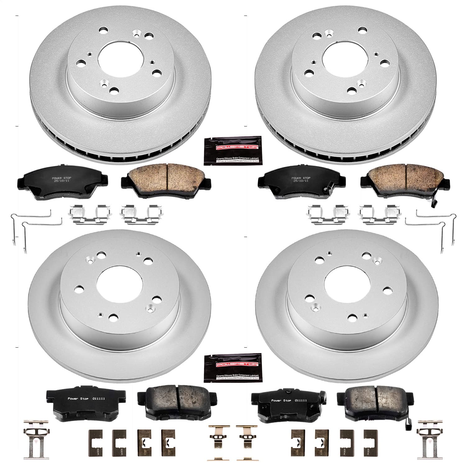 Power Stop - CRK6318 - Front and Rear - Disc Brake Pad and Rotor Kit image 1