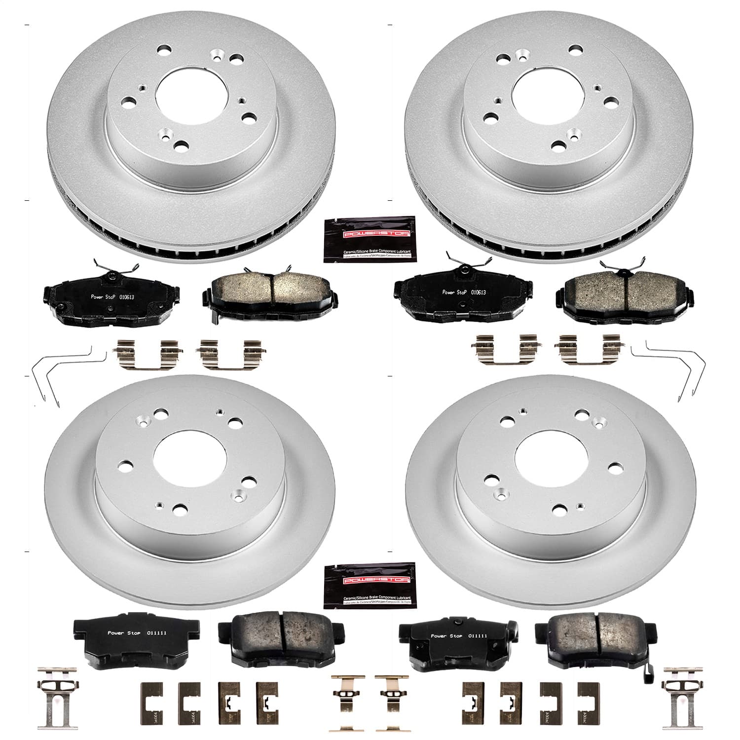 Power Stop - CRK6320 - Front and Rear - Disc Brake Pad and Rotor Kit image 1