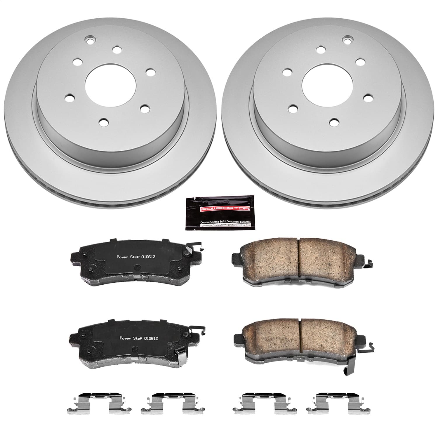 Power Stop - CRK6323 - Rear - Disc Brake Pad and Rotor Kit image 1