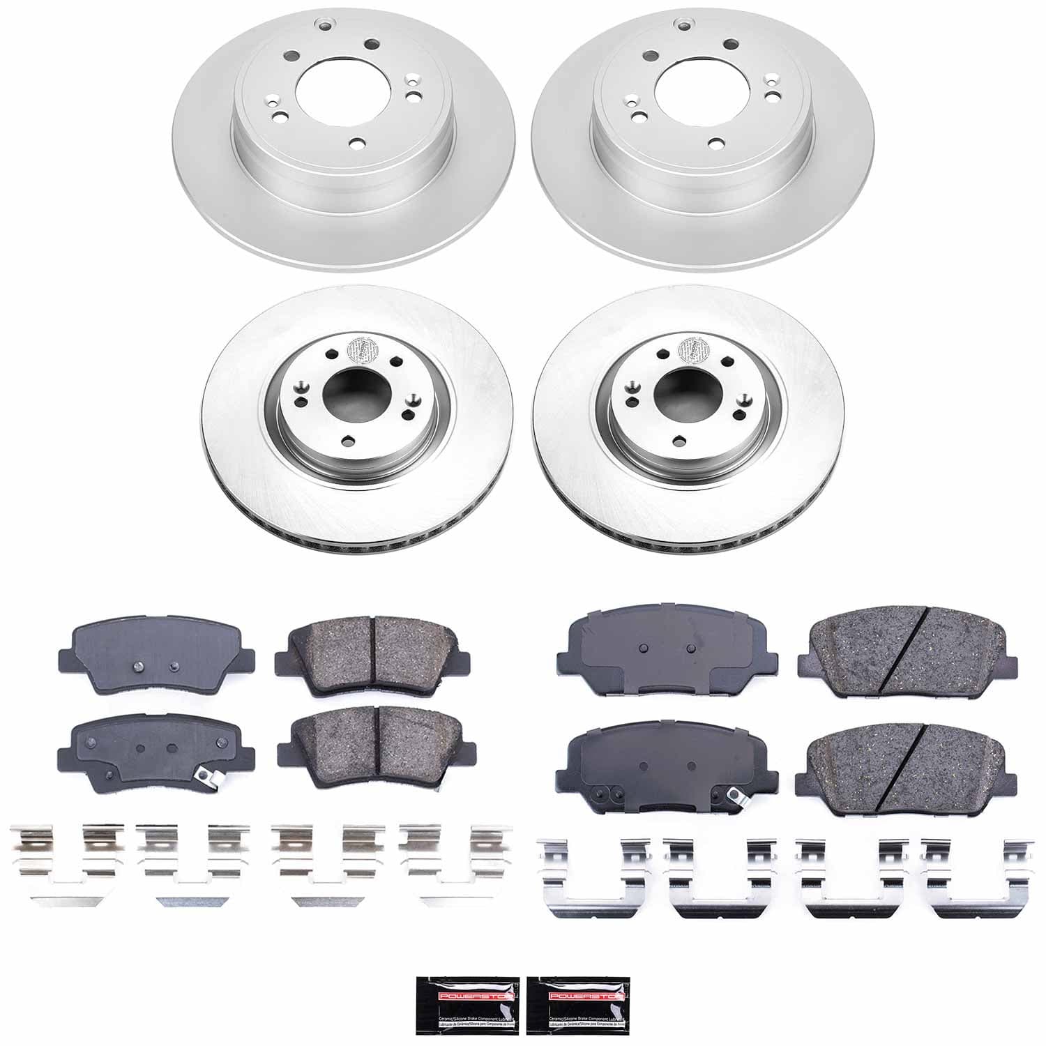 Power Stop - CRK6325 - Front and Rear - Disc Brake Pad and Rotor Kit image 1