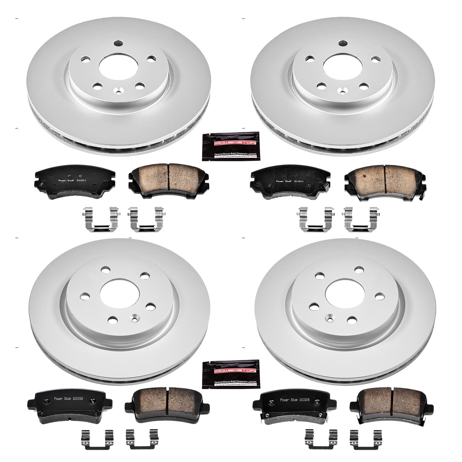 Power Stop - CRK6330 - Front and Rear - Disc Brake Pad and Rotor Kit image 1