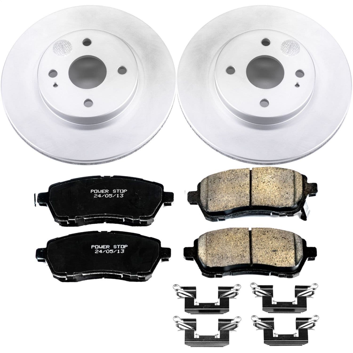 Power Stop - CRK6344 - Front - Disc Brake Pad and Rotor Kit image 1