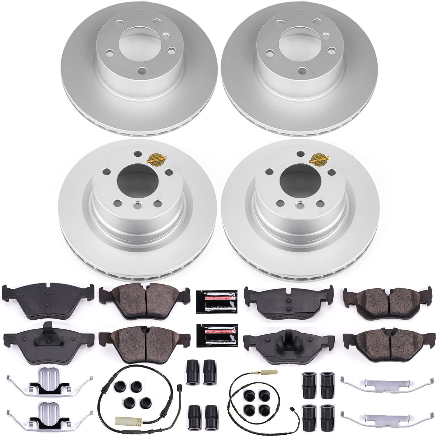 Power Stop - CRK6347 - Front and Rear - Disc Brake Pad and Rotor Kit image 1