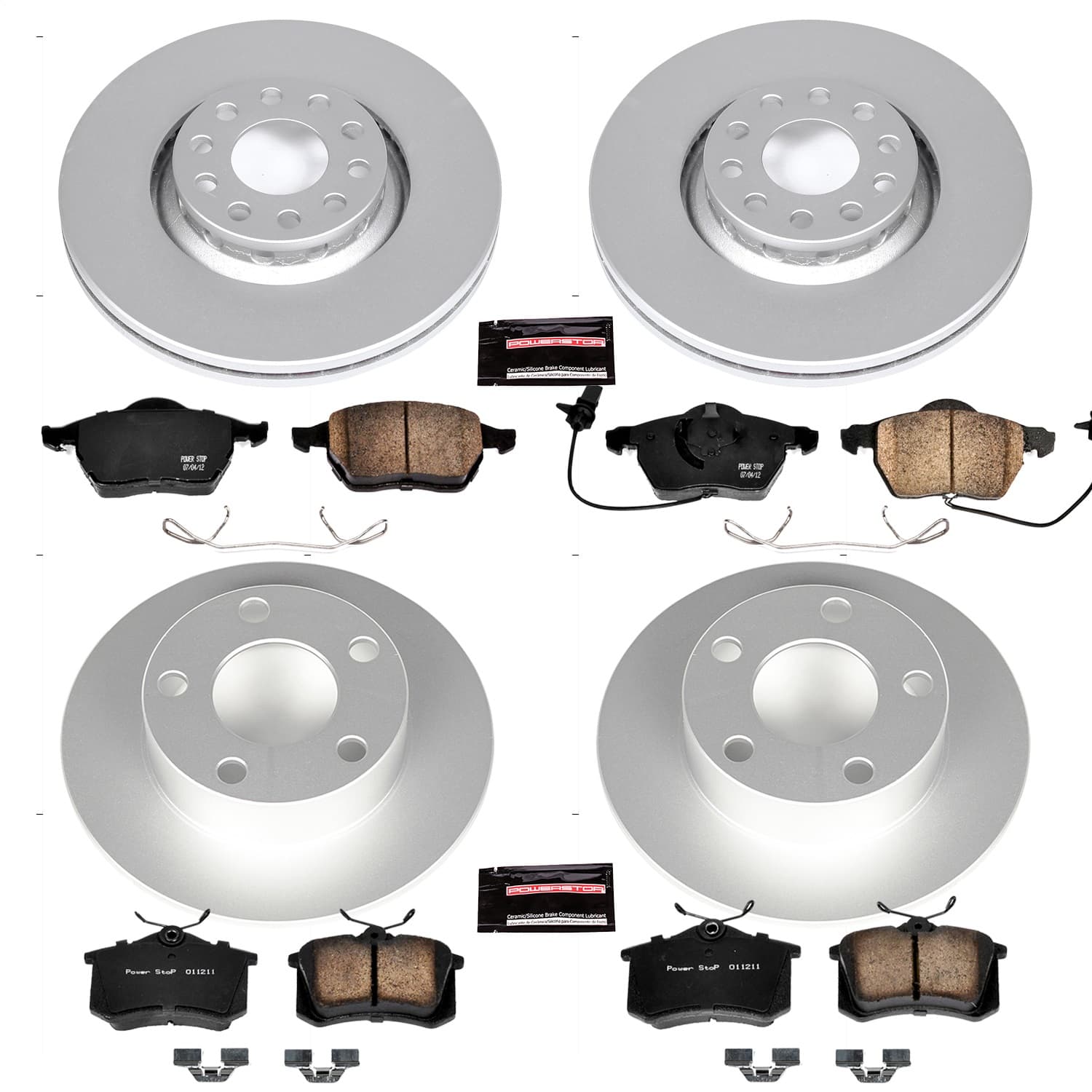 Power Stop - CRK637 - Front and Rear - Disc Brake Pad and Rotor Kit image 1