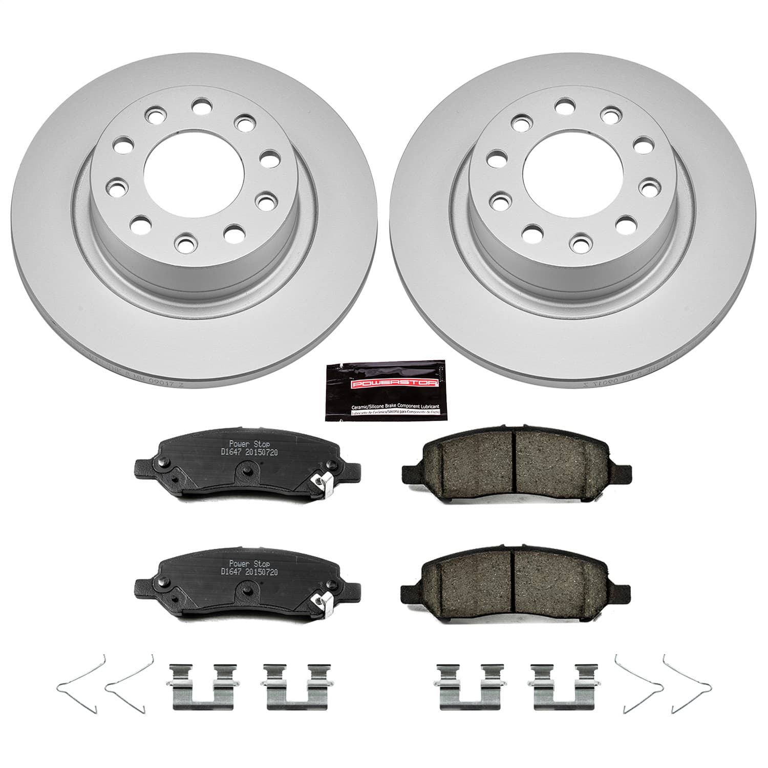 Power Stop - CRK6371 - Rear - Disc Brake Pad and Rotor Kit image 1