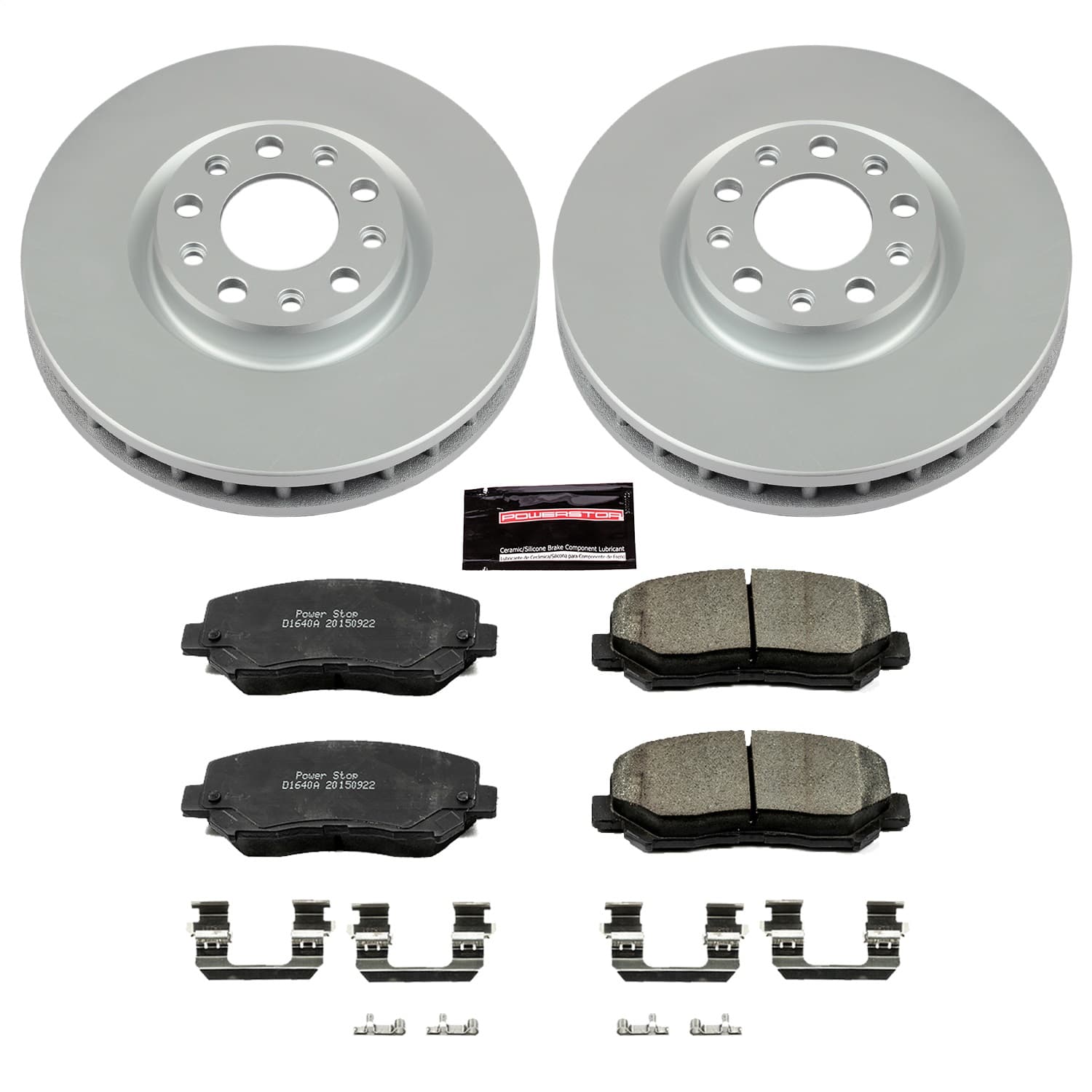 Power Stop - CRK6372 - Front - Disc Brake Pad and Rotor Kit image 1