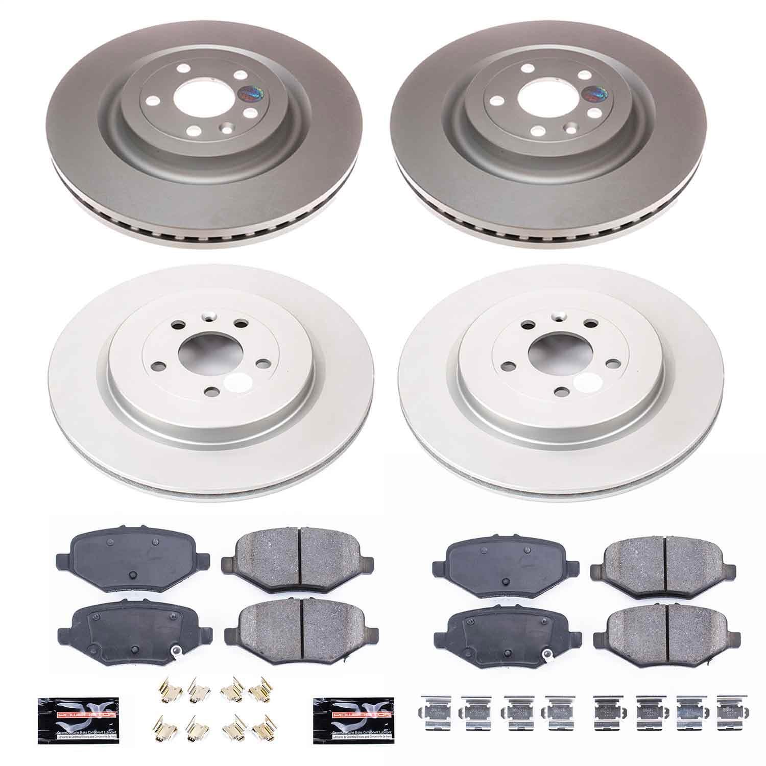 Power Stop - CRK6375 - Front and Rear - Disc Brake Pad and Rotor Kit image 1