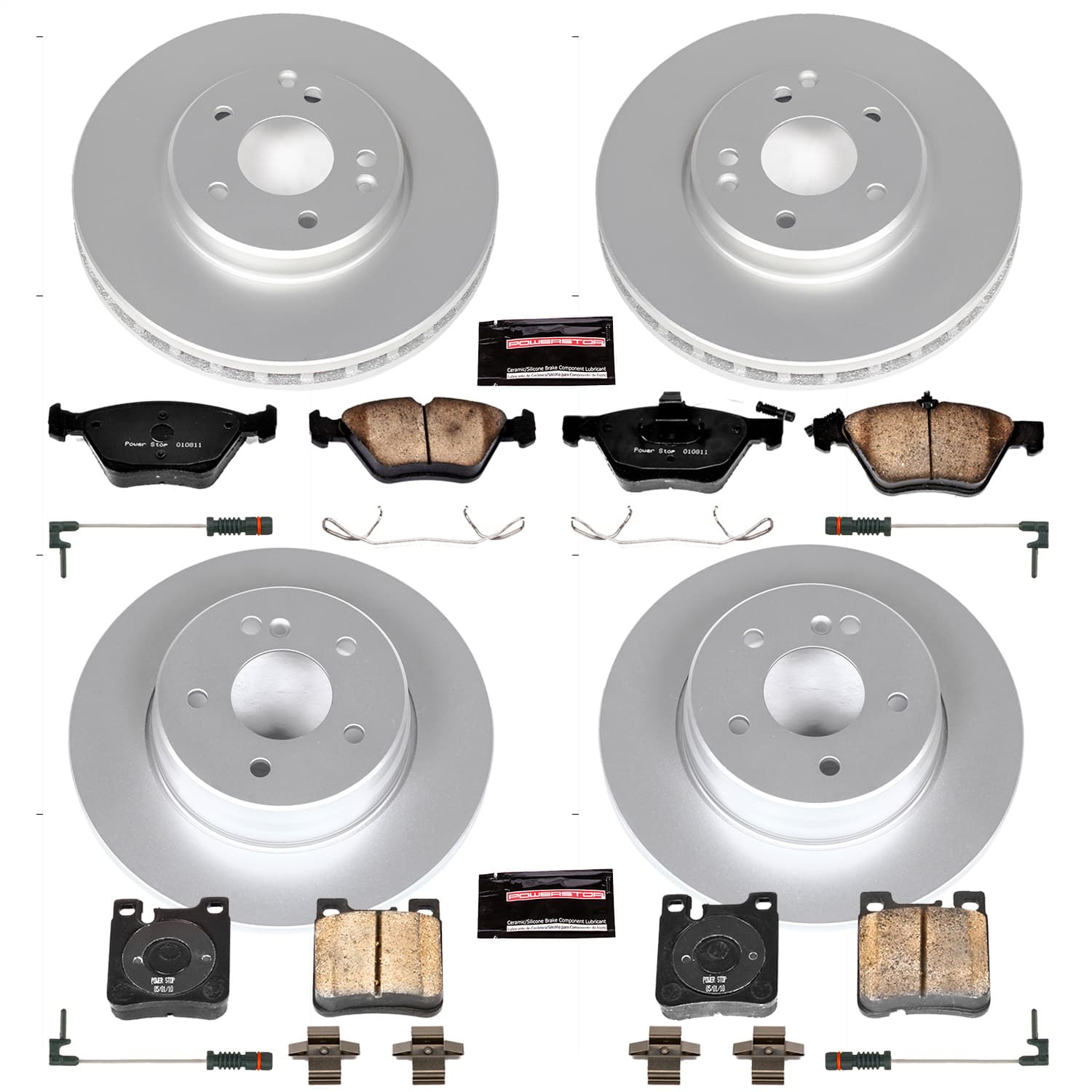 Power Stop - CRK6379 - Front and Rear - Disc Brake Pad and Rotor Kit image 1