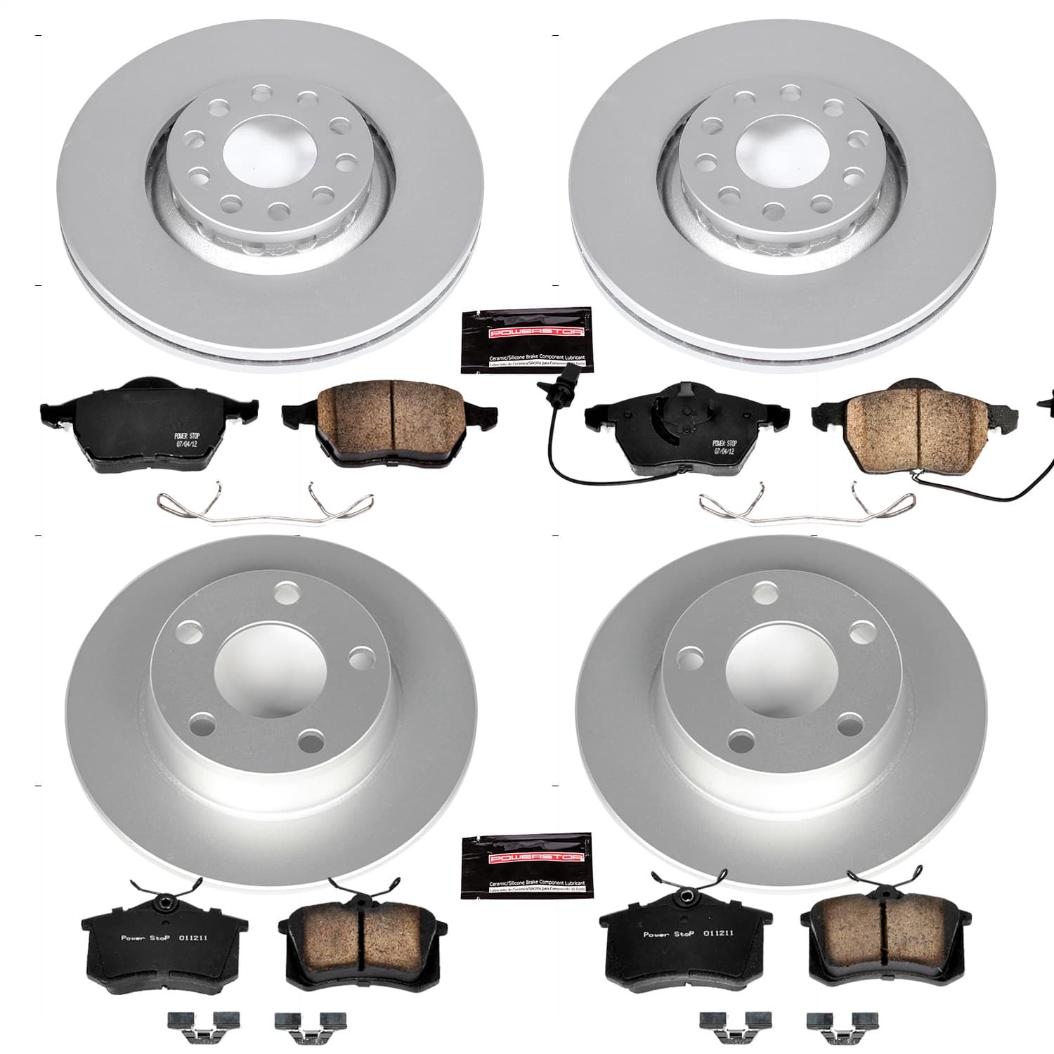 Power Stop - CRK639 - Front and Rear - Disc Brake Pad and Rotor Kit image 1