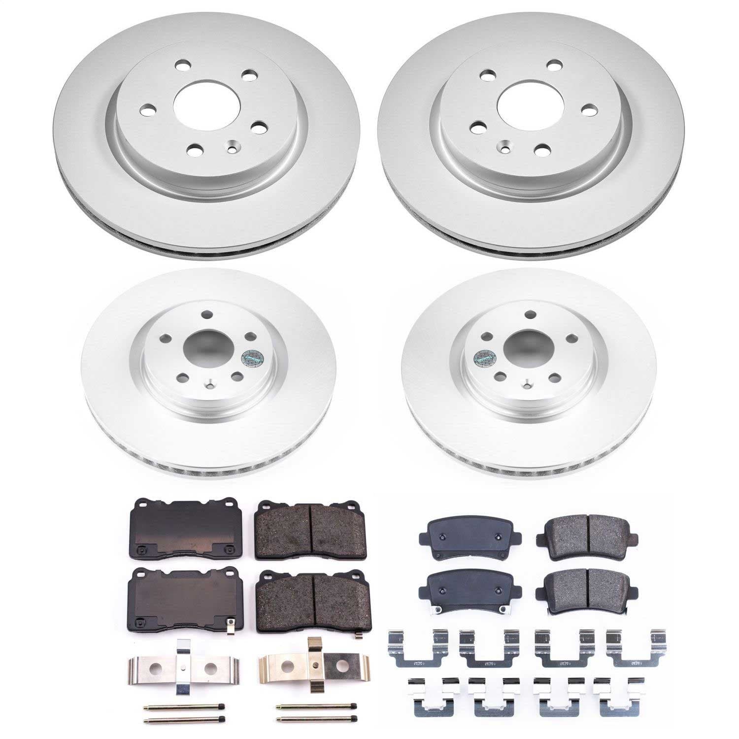 Power Stop - CRK6392 - Front and Rear - Disc Brake Pad and Rotor Kit image 1
