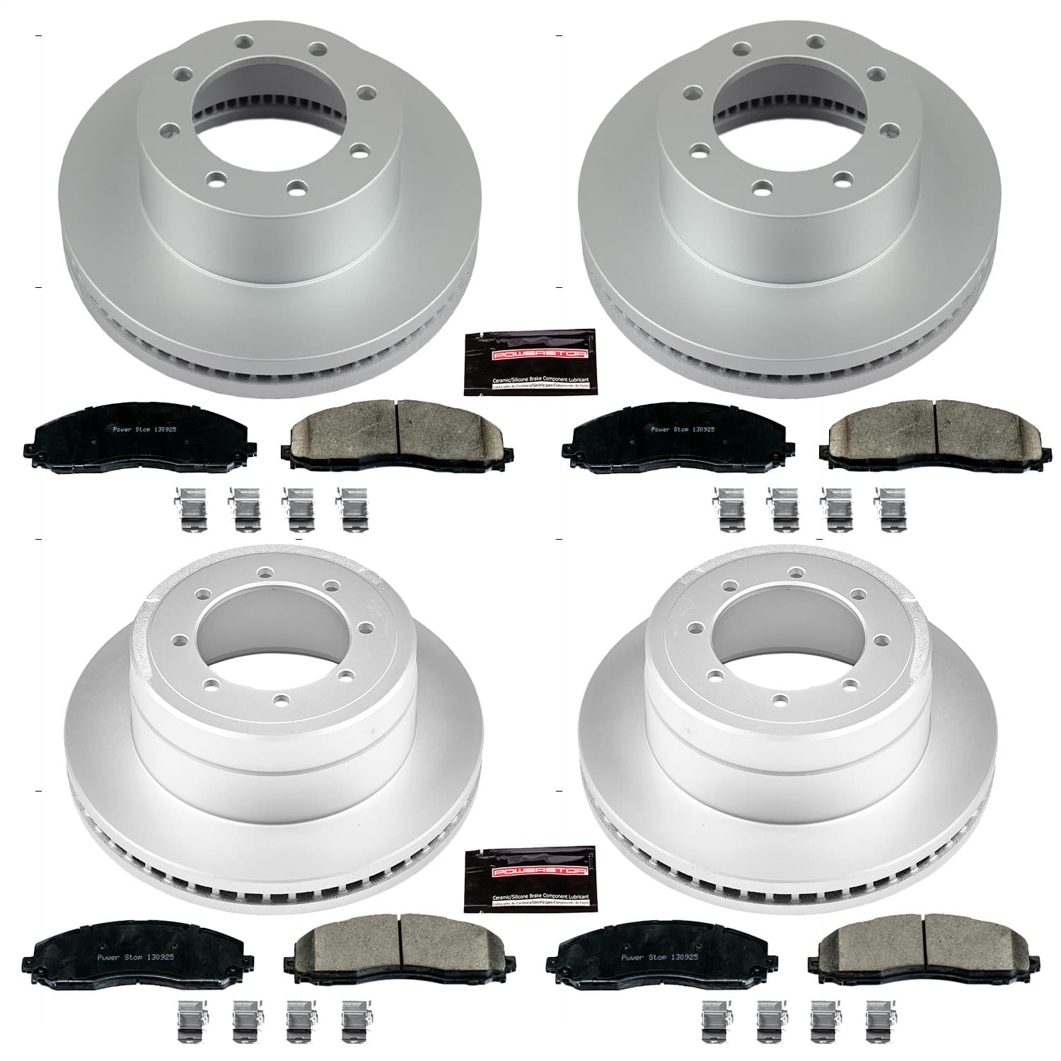 Power Stop - CRK6404 - Front and Rear - Disc Brake Pad and Rotor Kit image 1